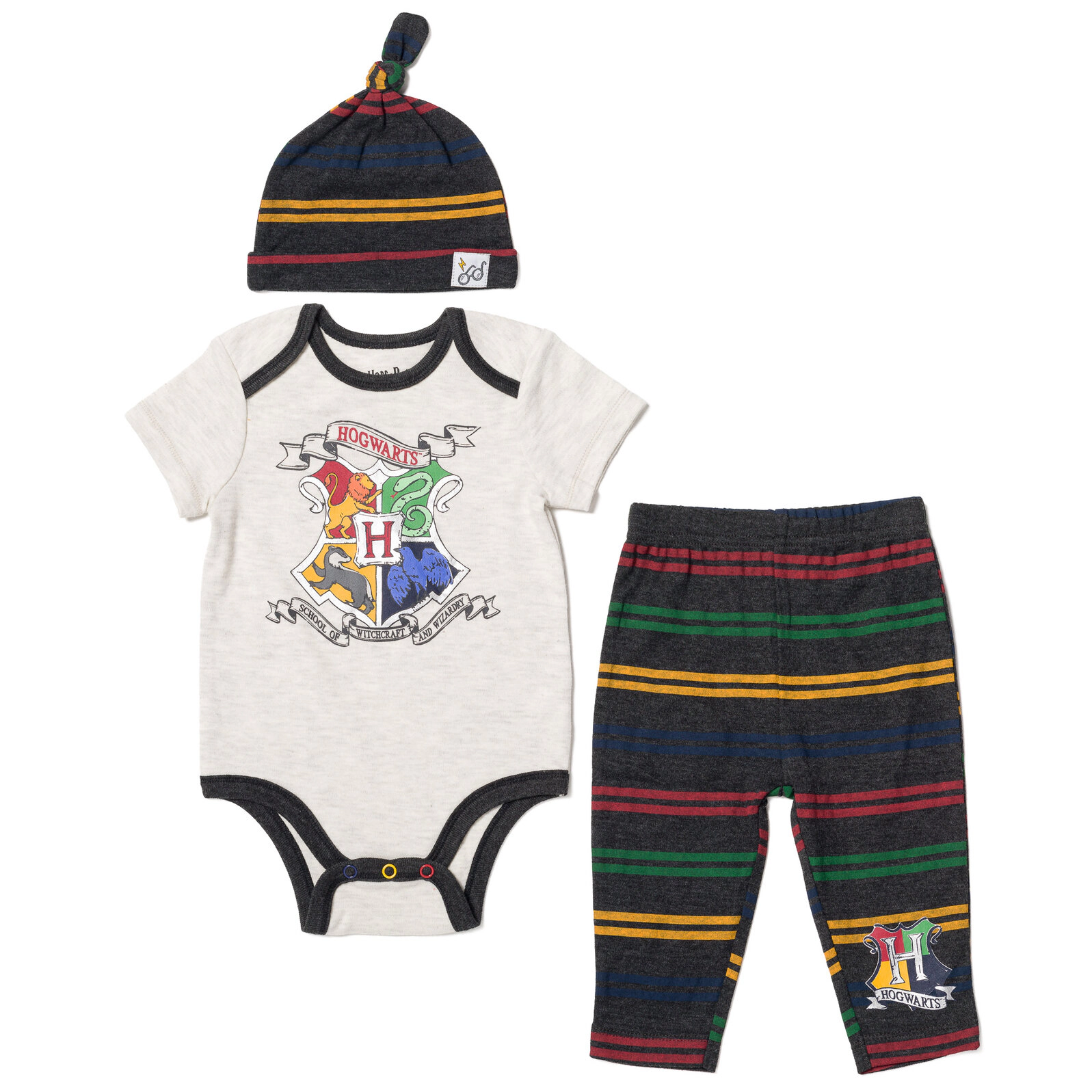 Harry Potter Baby Bodysuit Pants and Hat Set