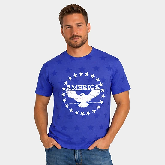 Simply Sage Market - America Circle Stars - Men's Short Sleeve Star Tee