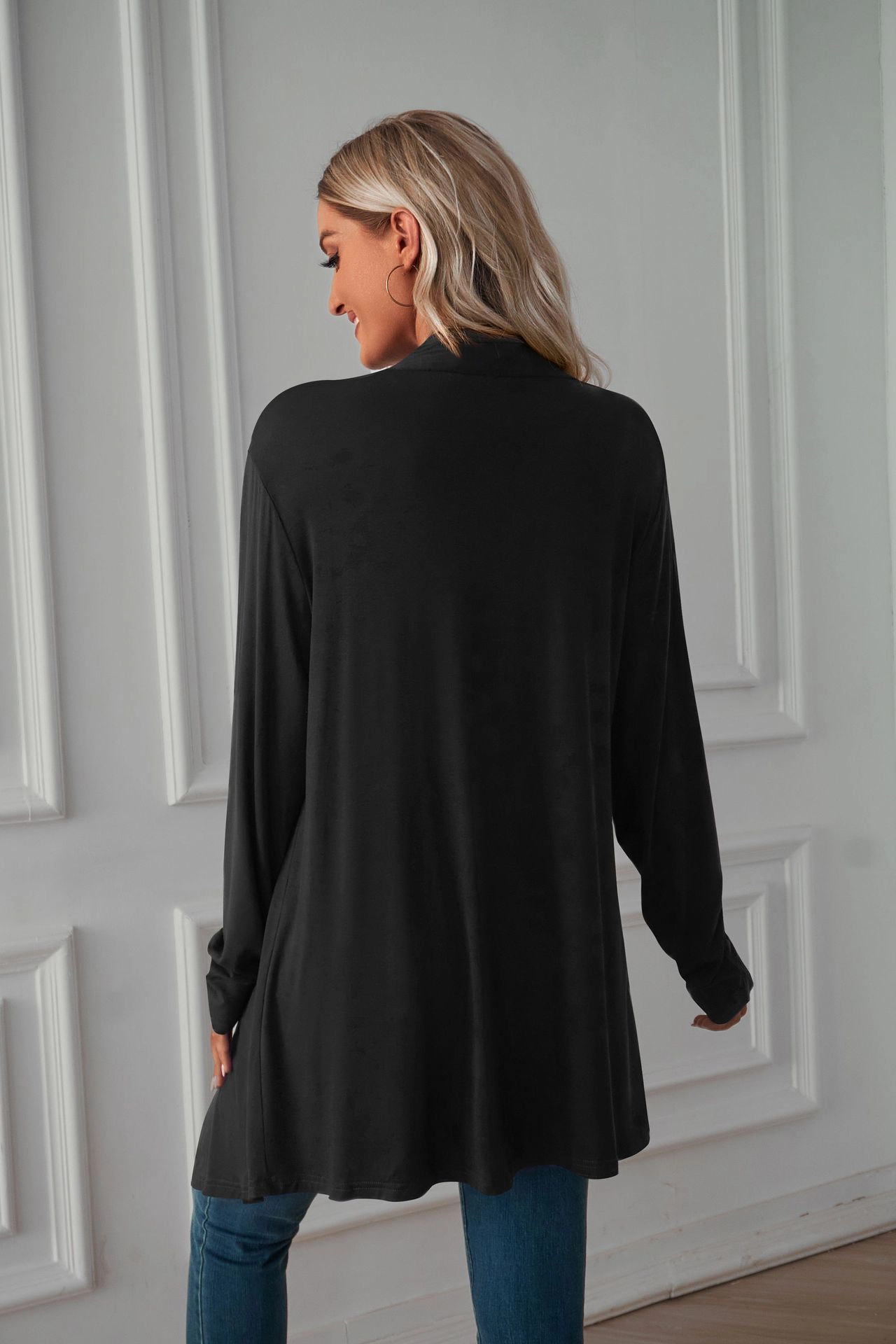 Women's Long Sleeve Flowy Cardigan Lightweight Casual Dressy Sweater