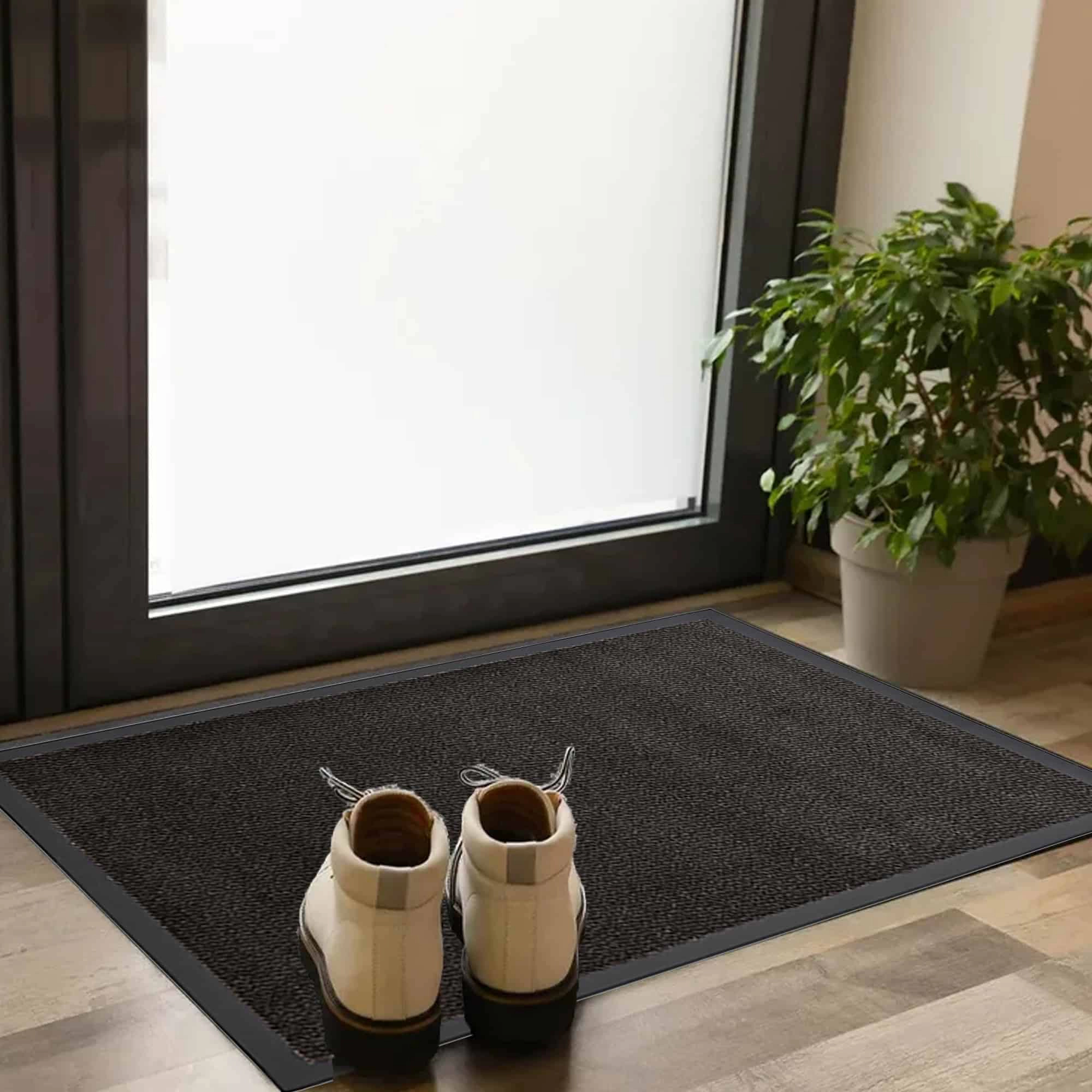 Evideco French Home Goods Blue Lisa Polypropylene Doormat 32 x 24 Inches