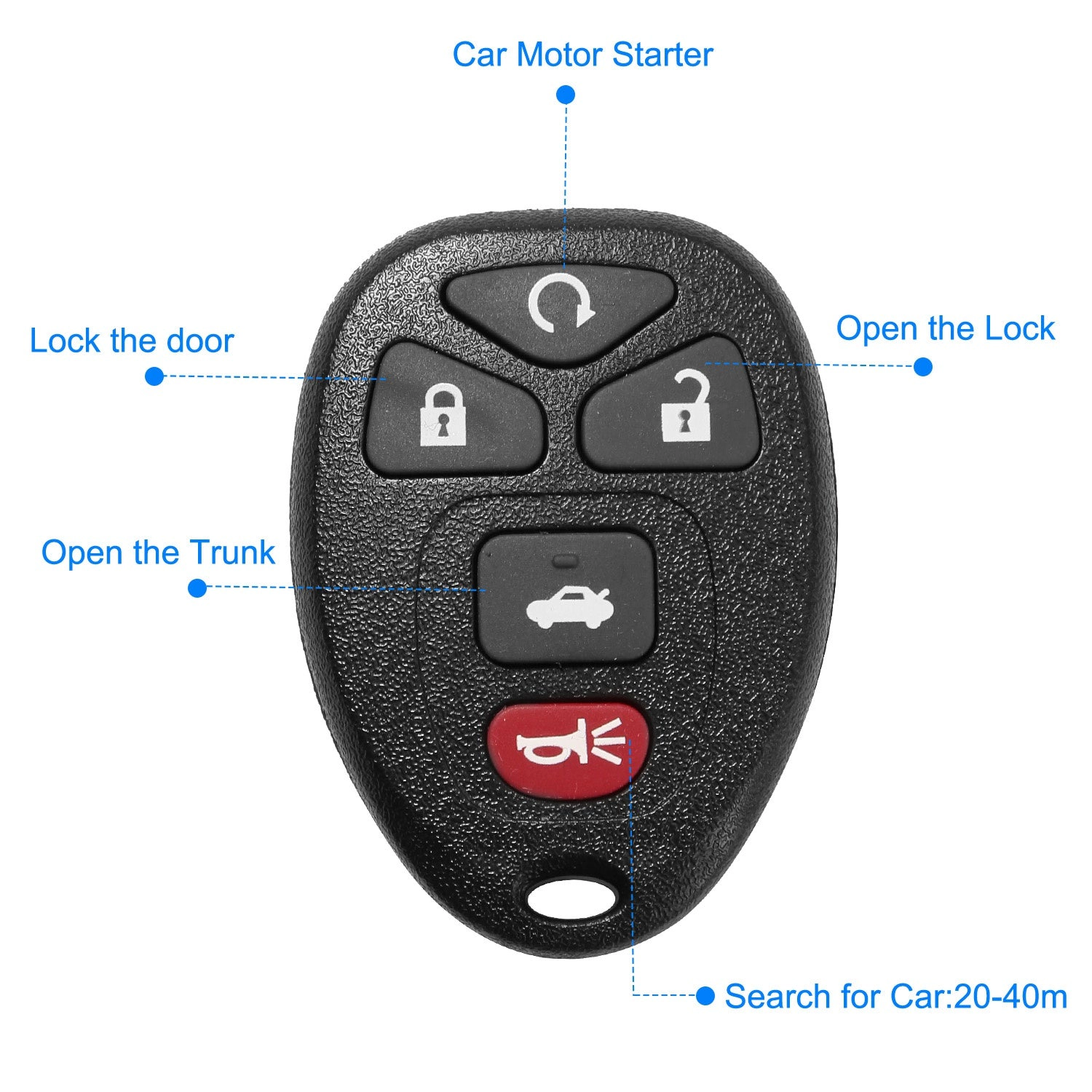 GBruno 2-Piece Remote Key Fob For Chevrolet Malibu