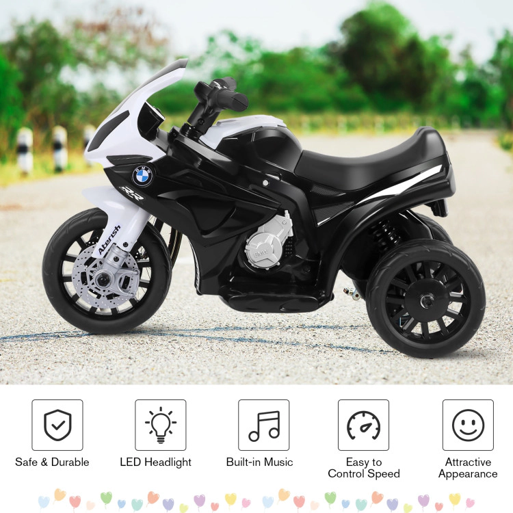 Hivvago 6V Kids 3 Wheels Riding BMW Licensed Electric Motorcycle