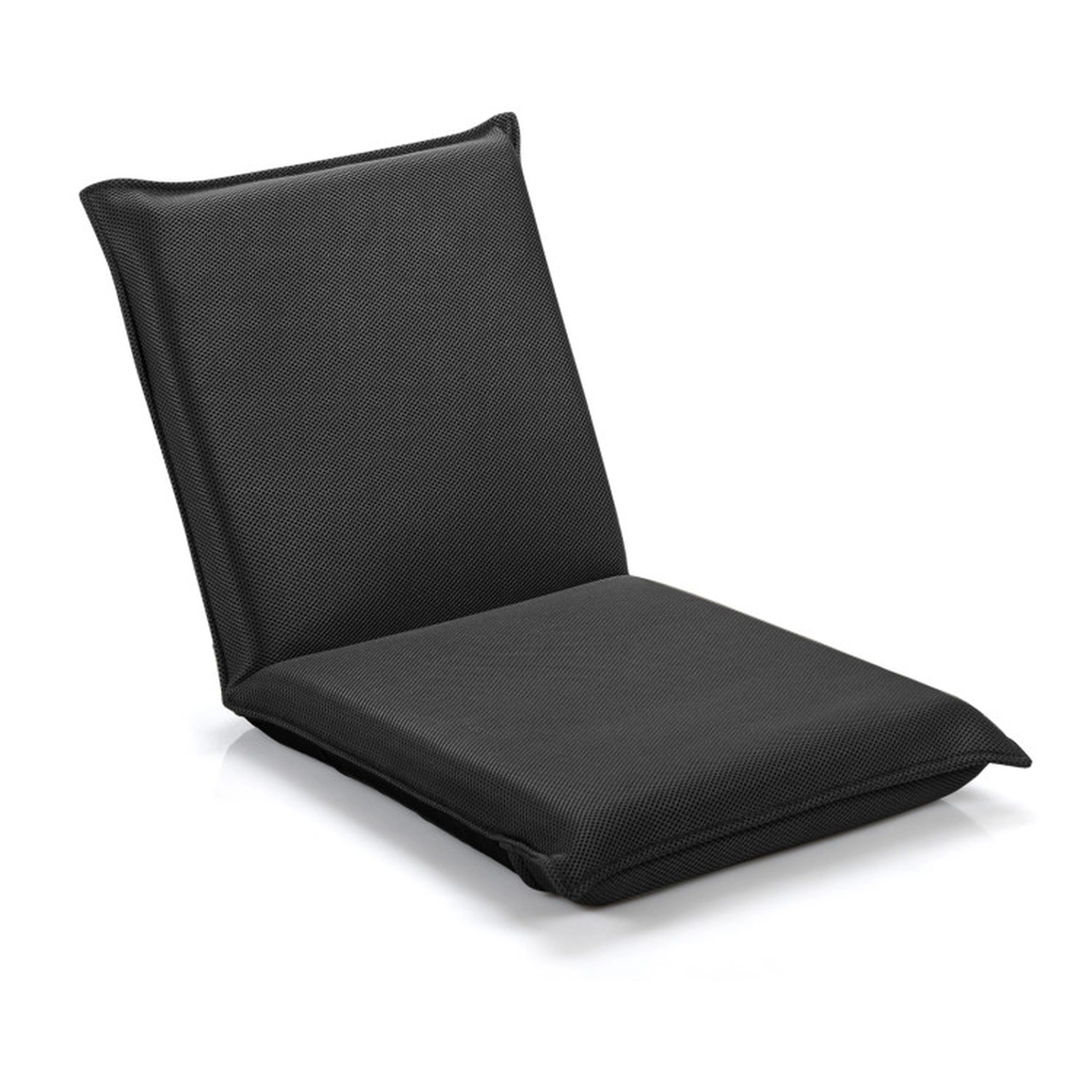 SUGIFT Adjustable 6-Position Folding Lazy Sofa Floor Chair 287-Lb Capacity Black