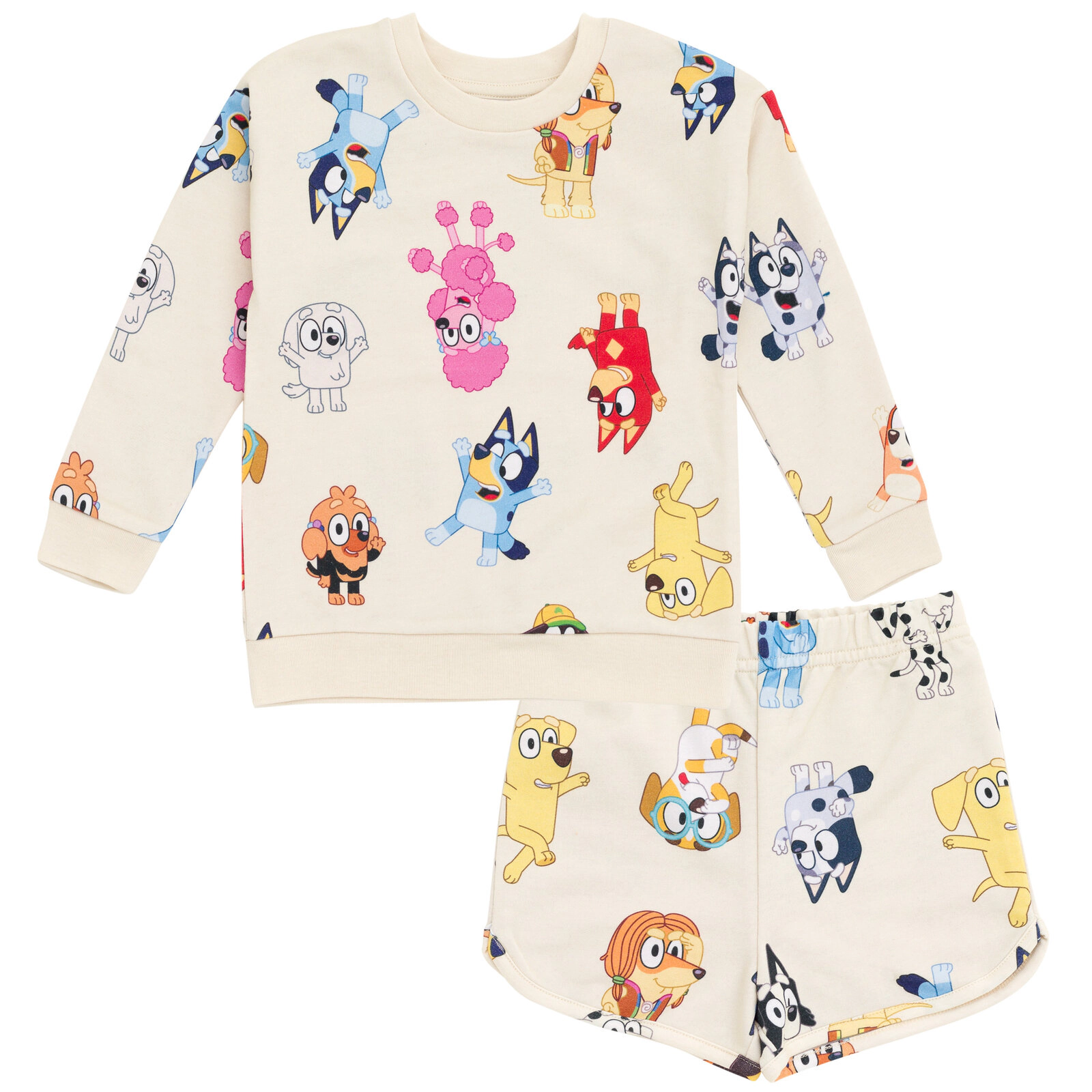 Bluey Girls' 2-Piece Sweatshirt and Shorts Set