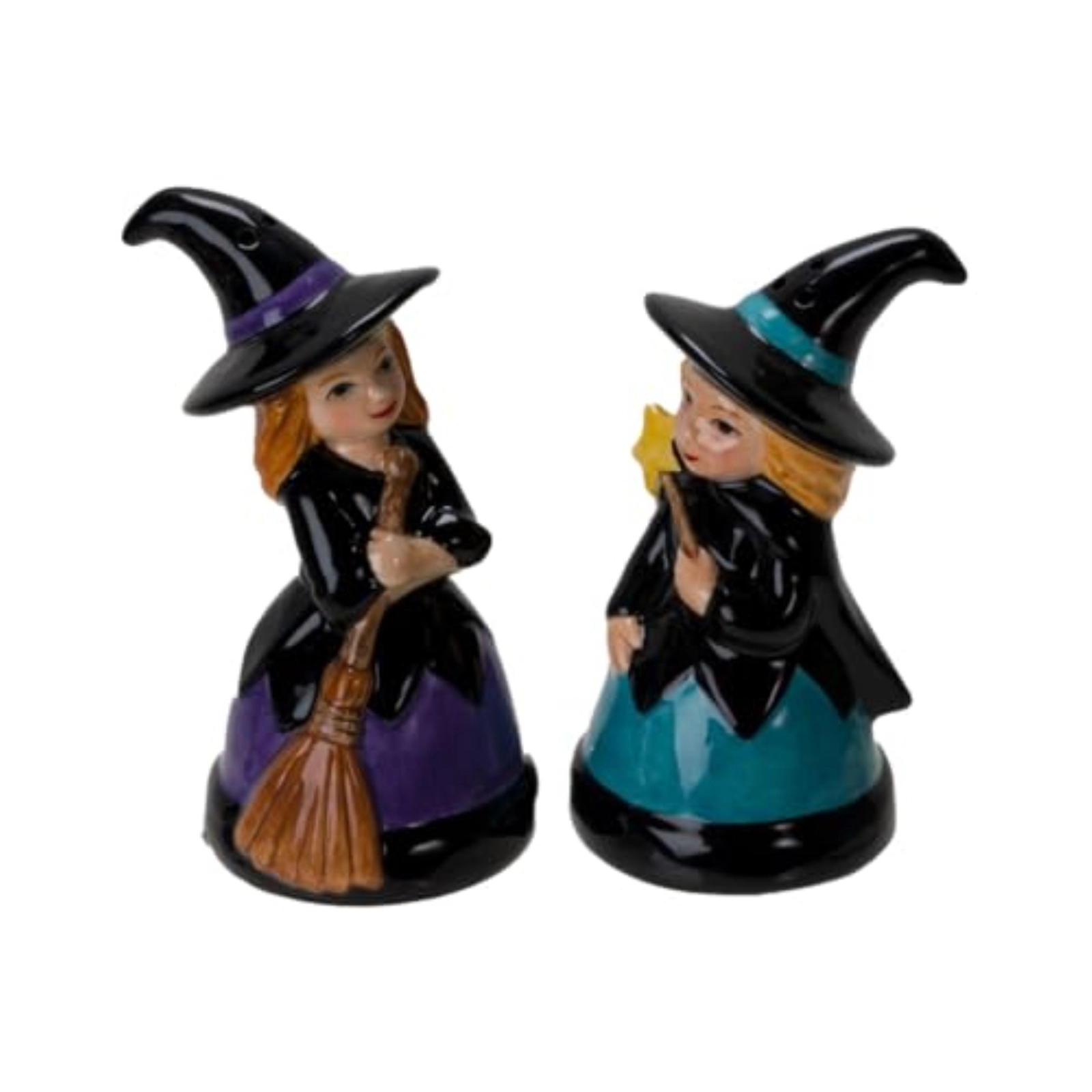 Pacific Giftware Magical Hocus Pocus Witches Ceramic Magnetic Salt and Pepper Shakers