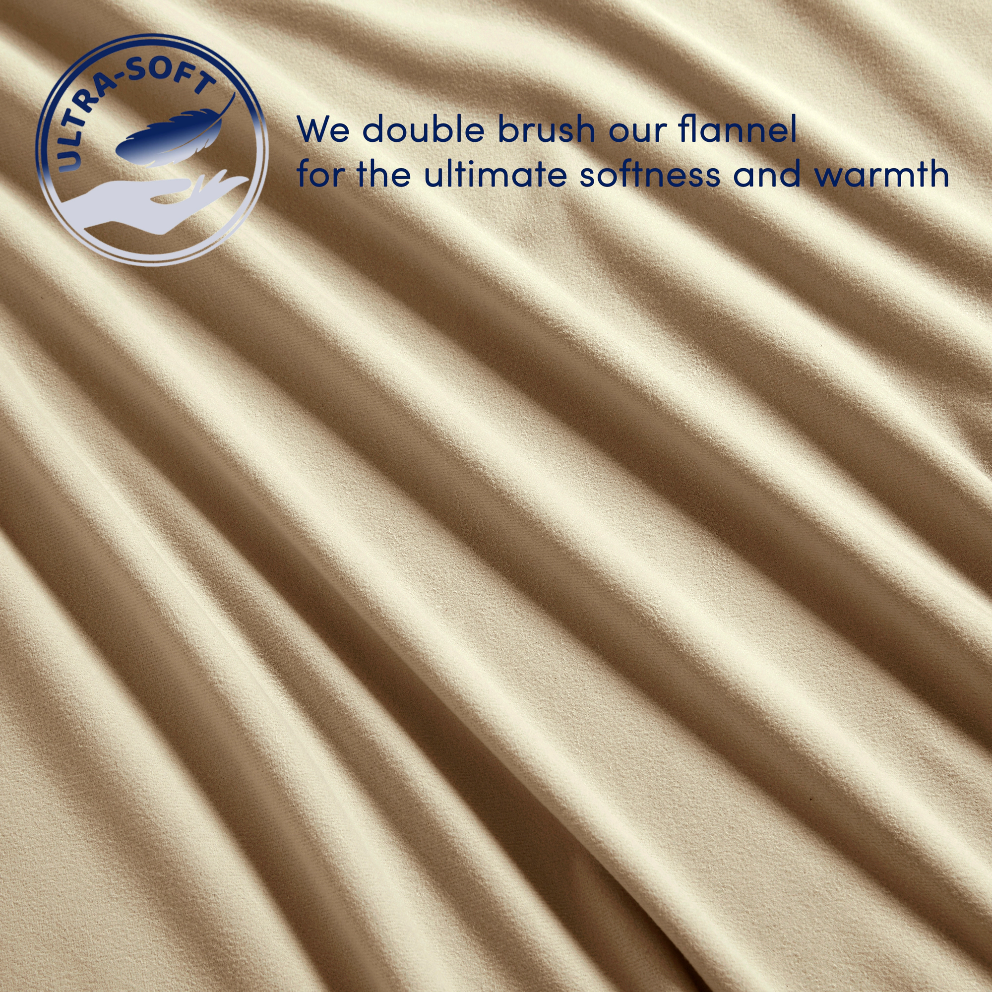 Sweet Home Collection Solid Flannel Fitted Sheet with Built Straps