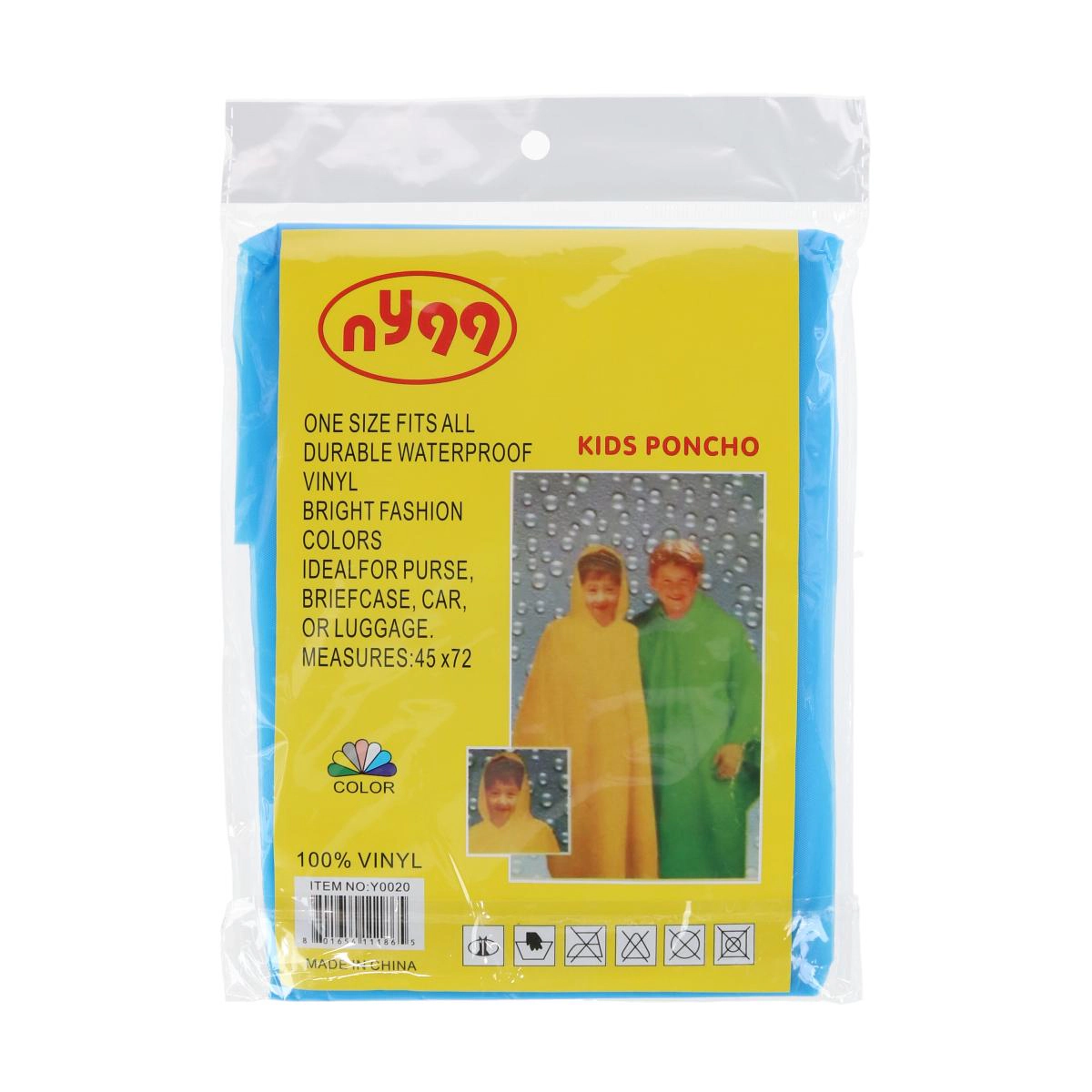 CTM Kids' Vinyl One Fits Most Waterproof Rain Poncho
