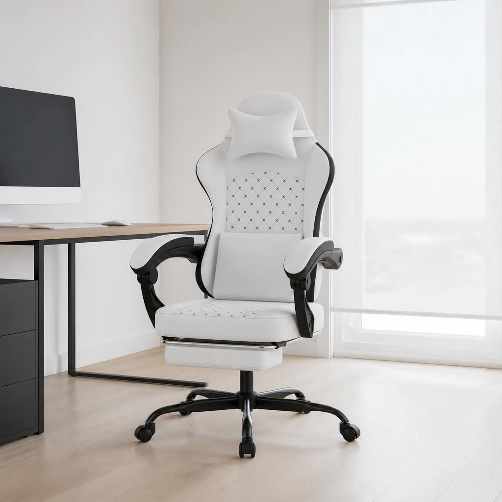 GOODSILO Ergonomic Upholstered Adjustable Office Chair