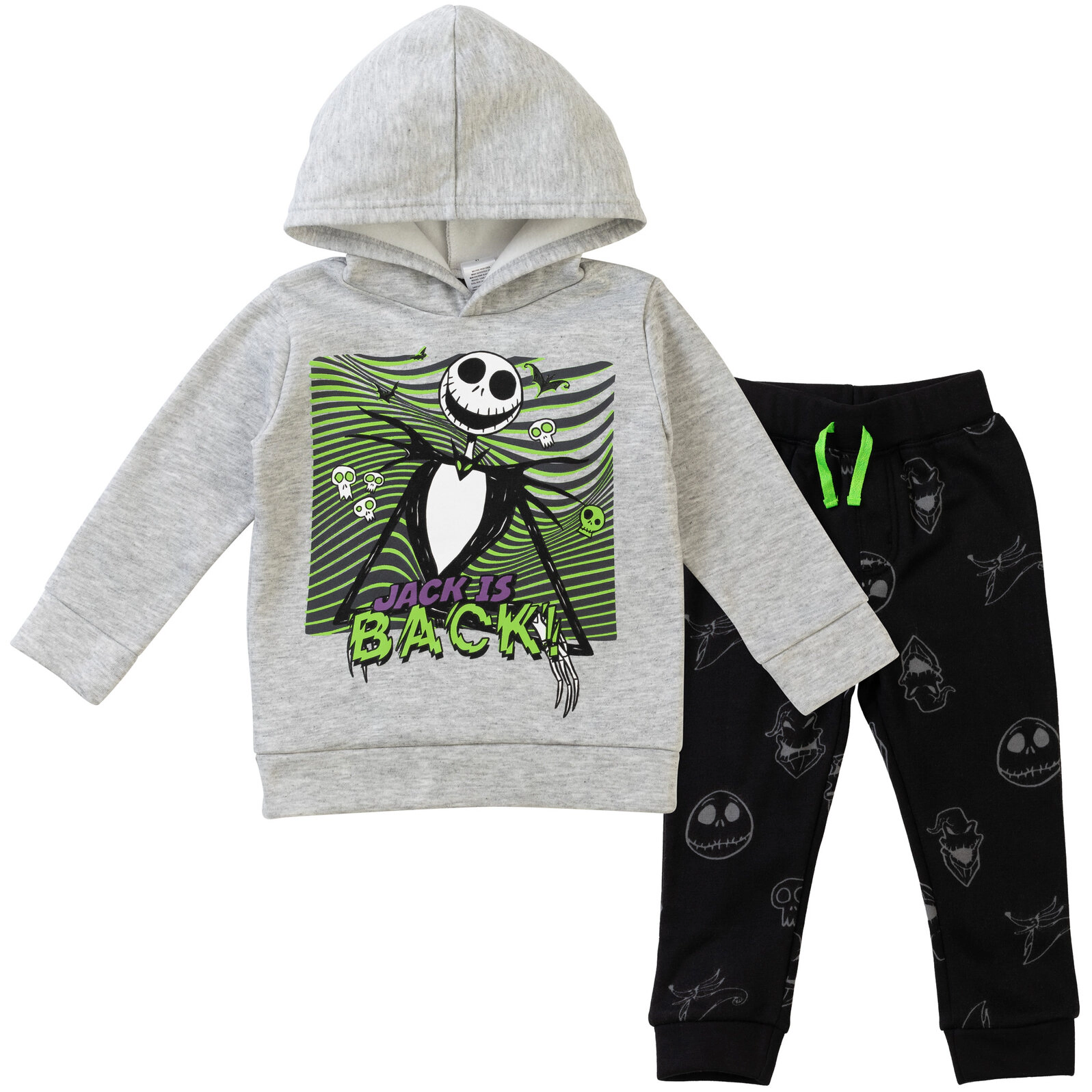 Disney Nightmare Before Christmas Boys' Fleece 2-Piece Hoodie and Joggers Set