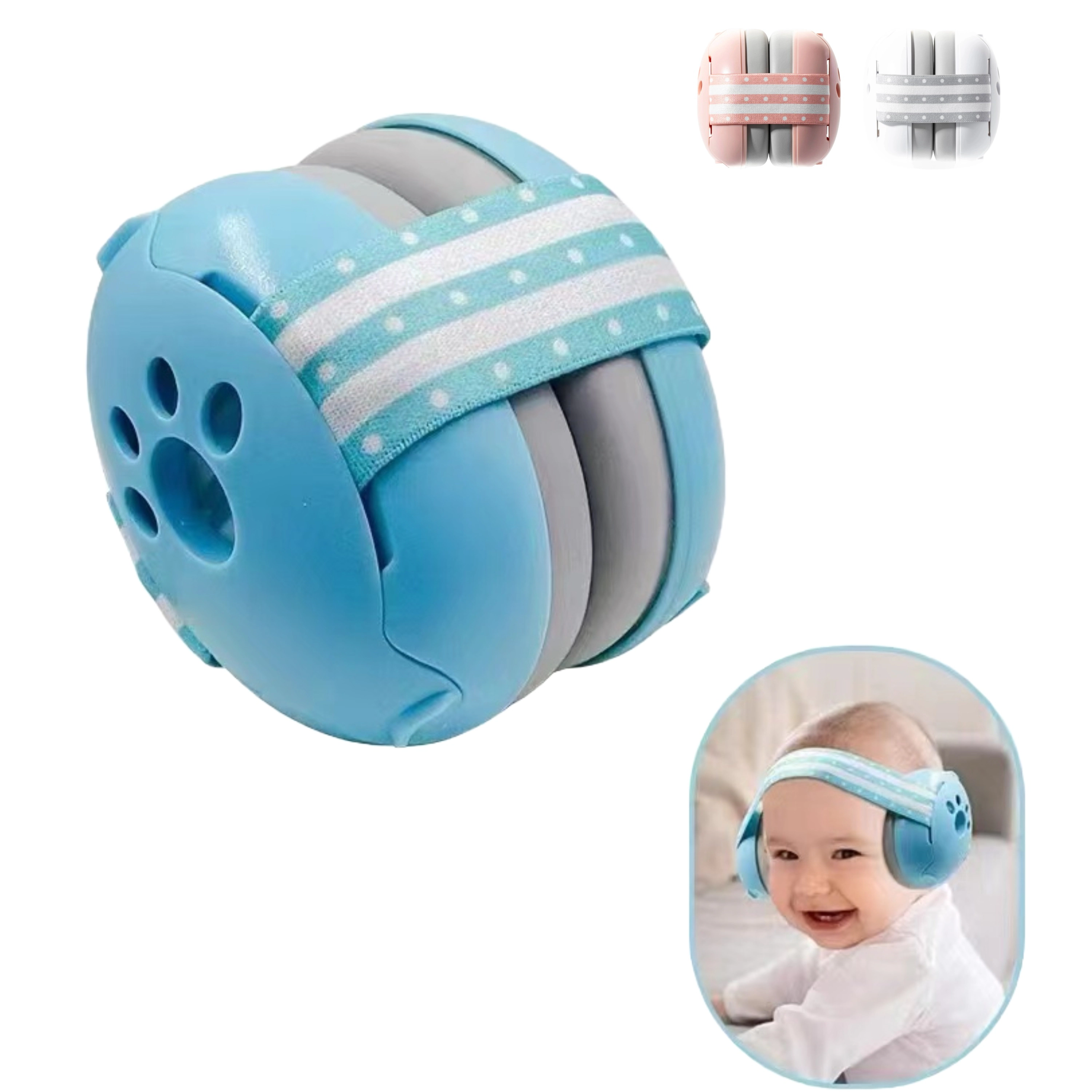 Sperric Baby Earmuffs - Noise Cancelling, Ultra‑Soft Lightweight Baby Ear Protection with Non‑Slip Headband & Travel Bag