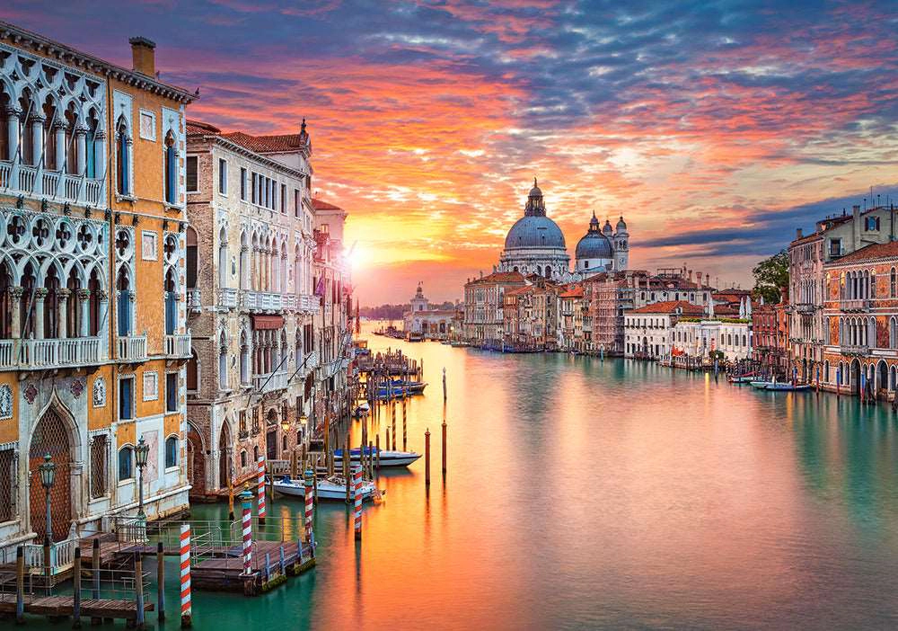CASTORLAND 500 Piece Jigsaw Puzzle, Venice at Sunset, Italy, European puzzle, Italy puzzle, B-52479