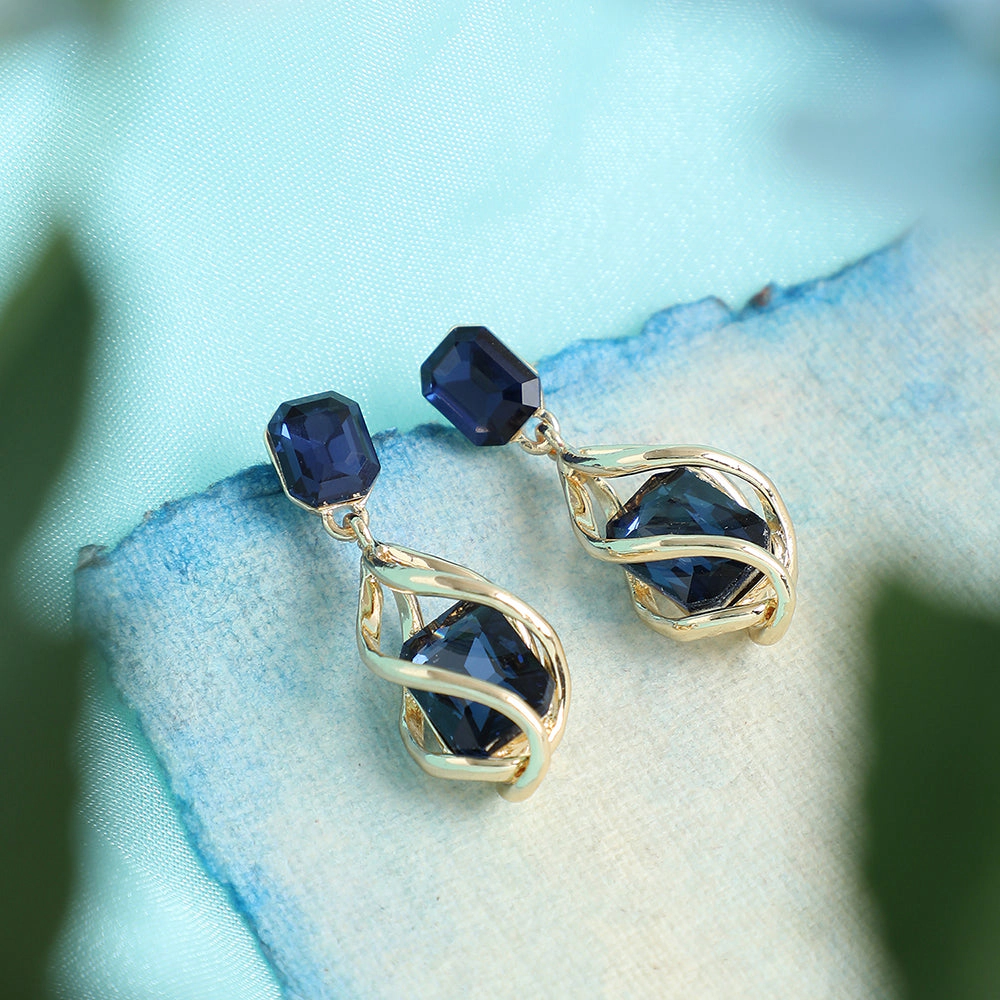 SOHI Women's Spiral Drop Earrings