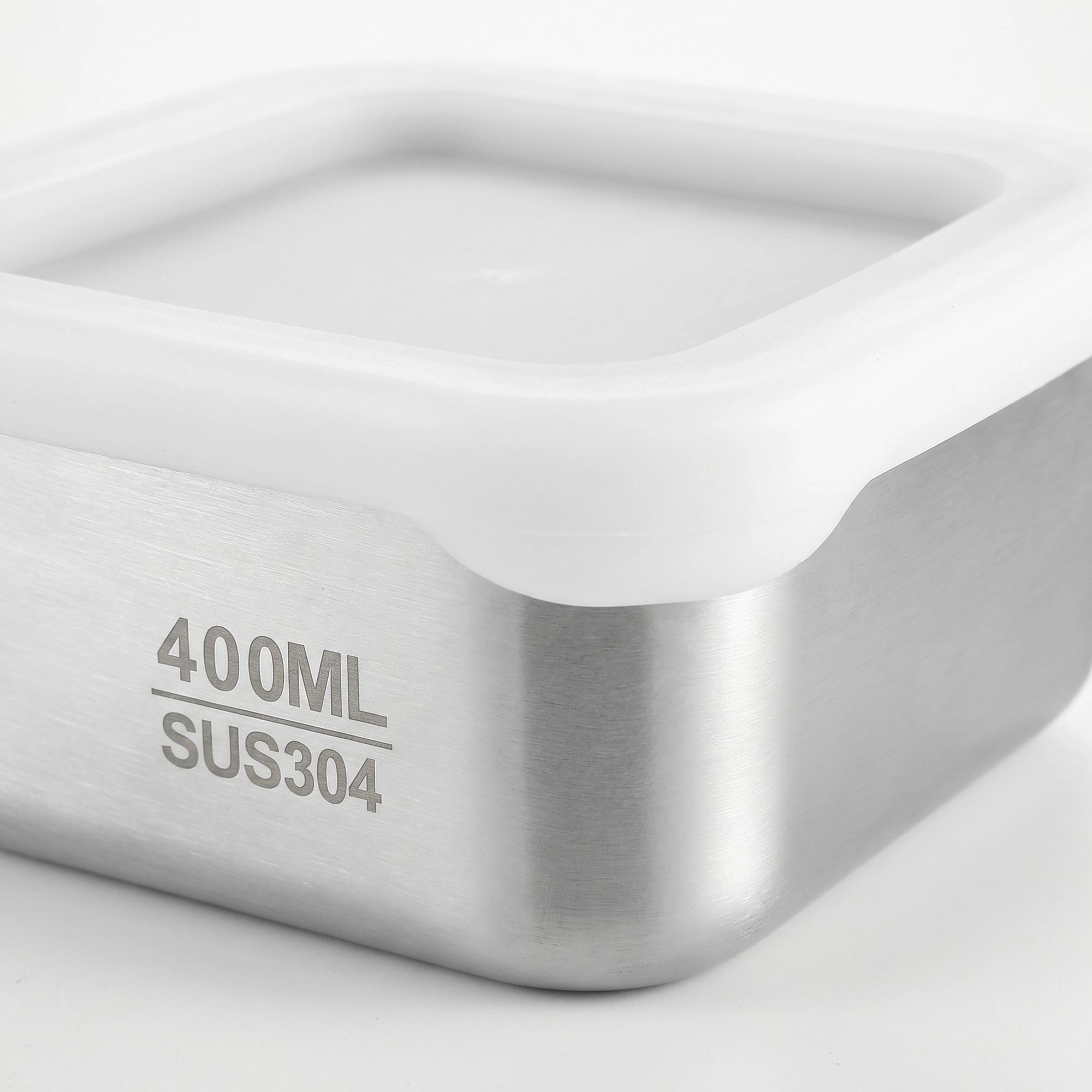 Alilang Unisex 2 Pack Stainless Steel Food Storage Container 400ml Airtight Lid Compact Meal Prep Box Reusable Kitchen S