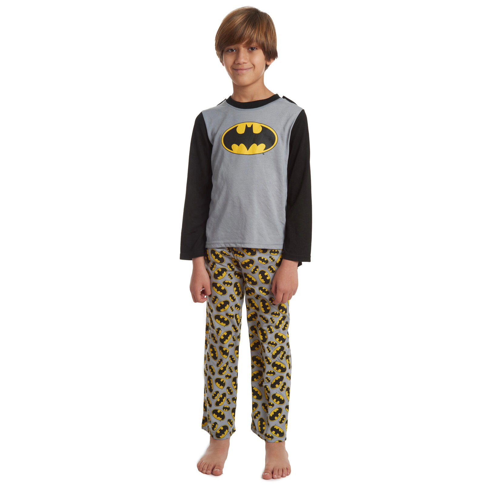 DC Comics Justice League Boys' Cosplay 3 Piece Pajama Shirt Pants and Cape Set
