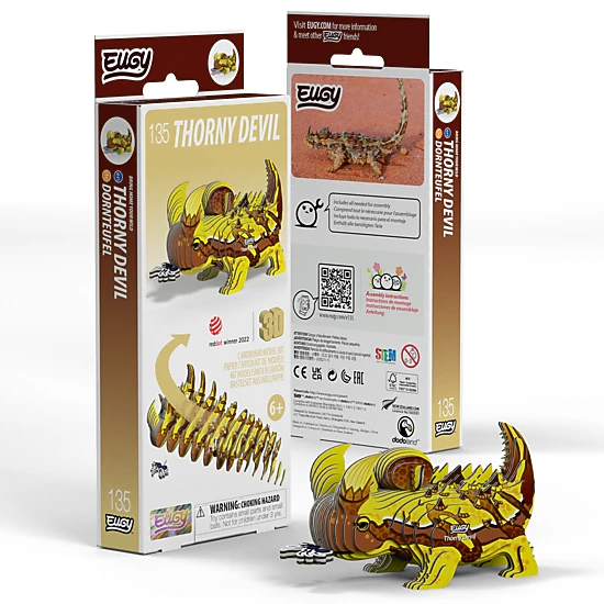 EUGY Thorny Devil 3D Puzzle - contains 44 puzzle pieces