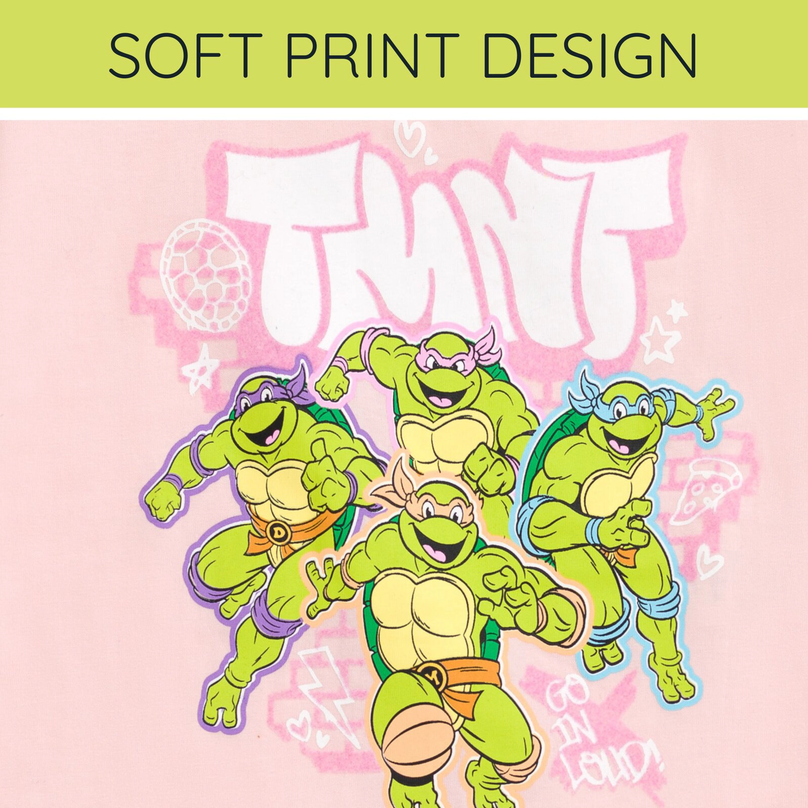 Teenage Mutant Ninja Turtles Girls' 2-Piece T-Shirt and Shorts Set