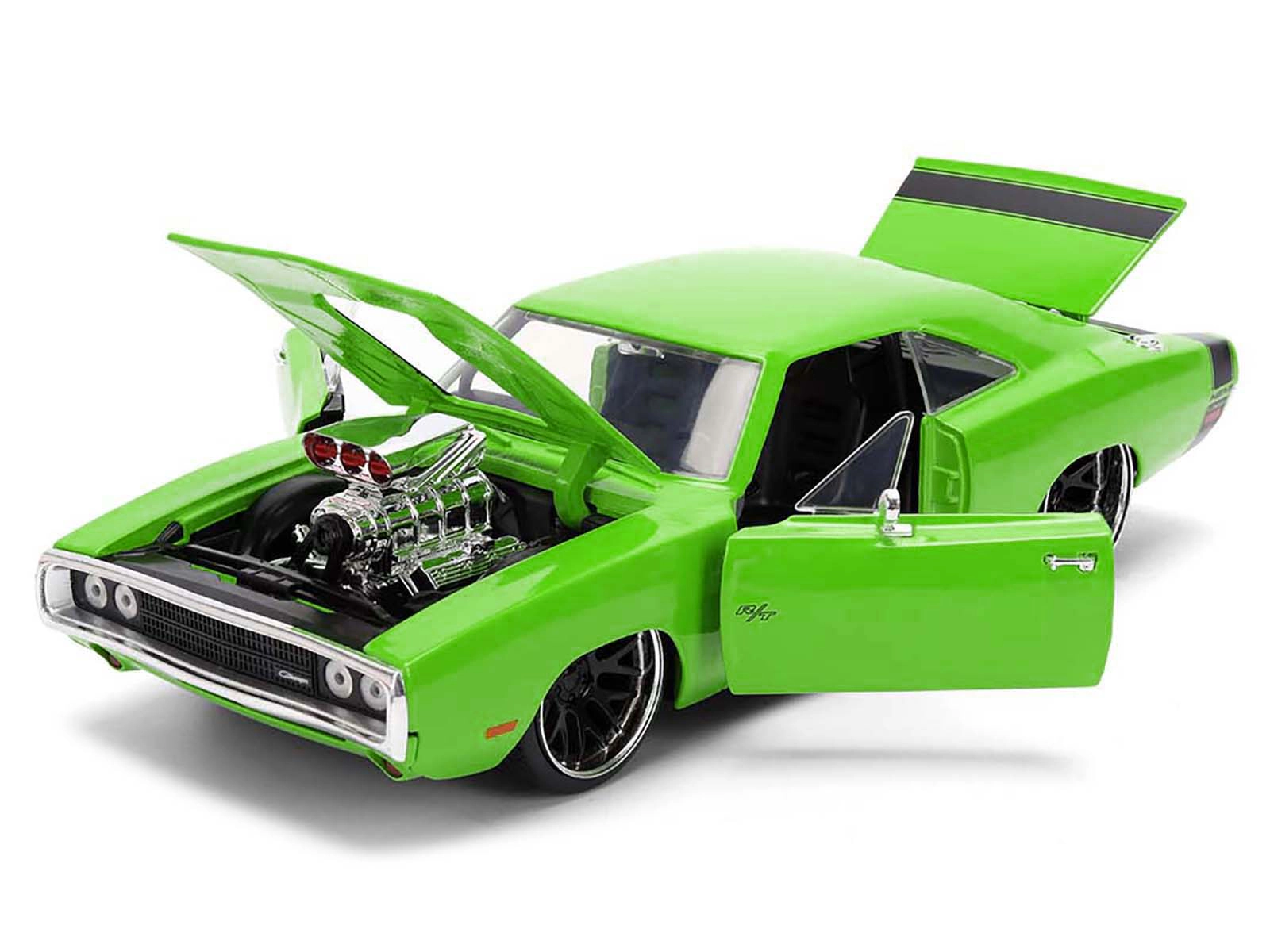 Jada 1970 Dodge Charger R/T Bright Green with Black Tail Stripe "Bigtime Muscle" Series 1/24 Diecast Model Car by Jada