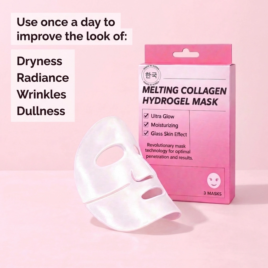Lovery  Korean Beauty Skincare Melting Collagen Hydrogel Face Mask Set, 3pcs