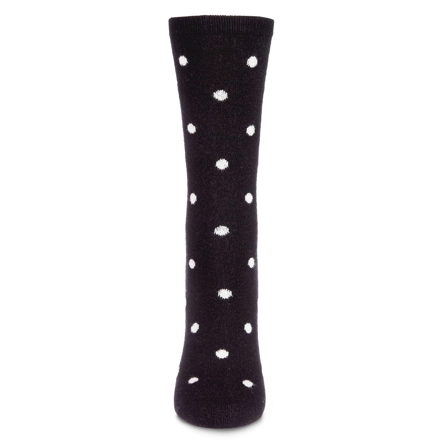 MeMoi Women's Pretty Polka Dots Cashmere Blend Crew Socks