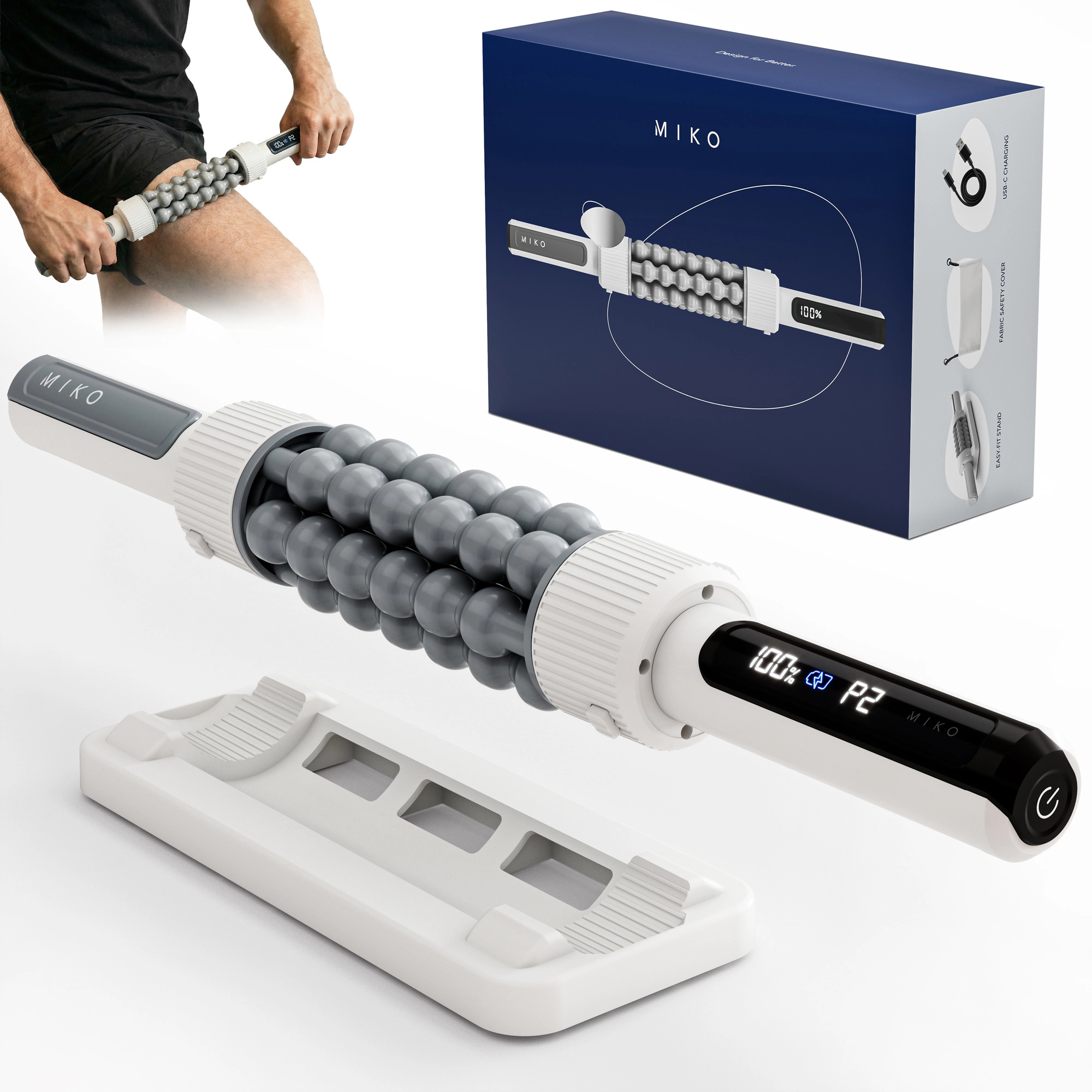 Miko Swift Hands-Free Rolling Percussive Massager
