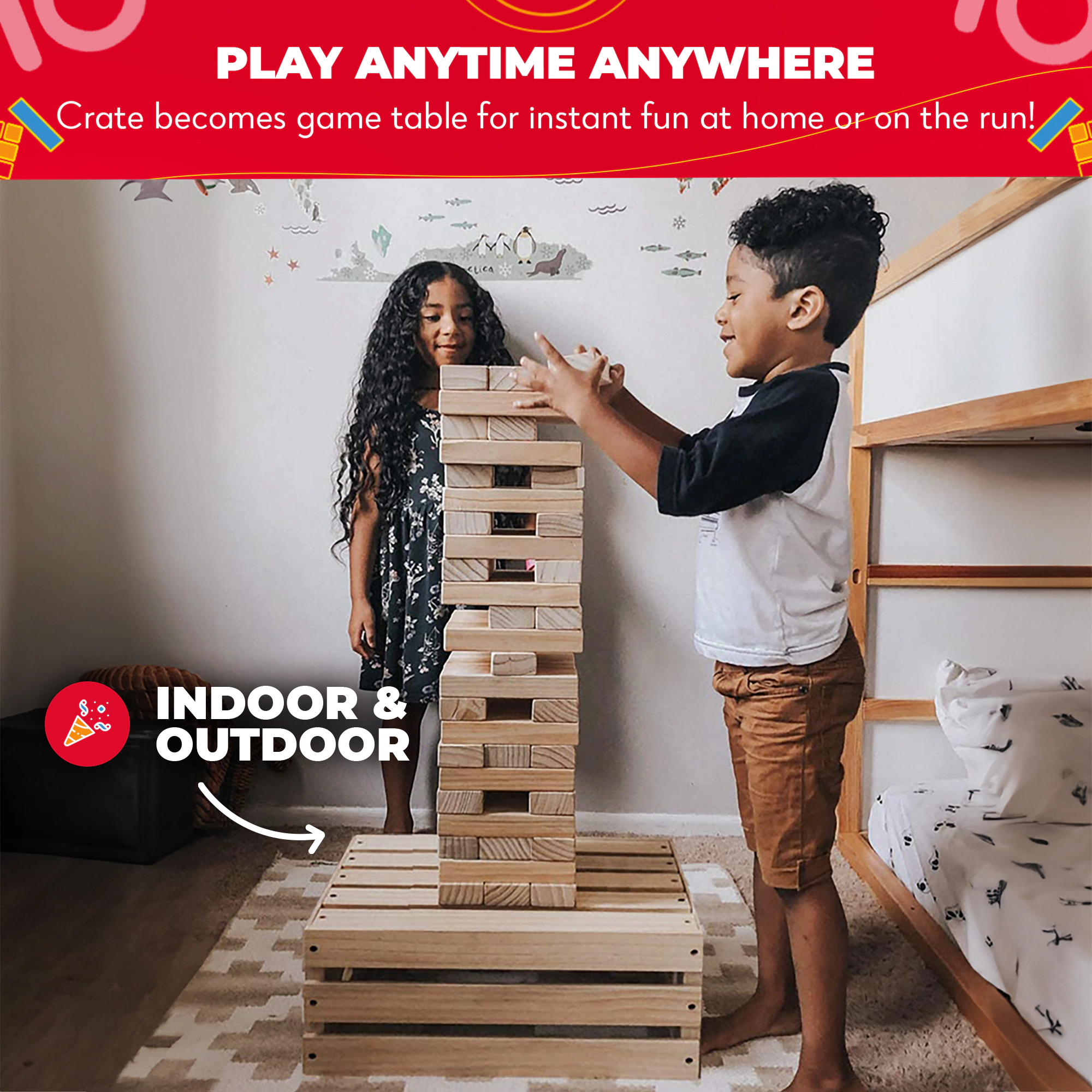 Swooc Games | Premium Giant Tower Game with Storage Crate
