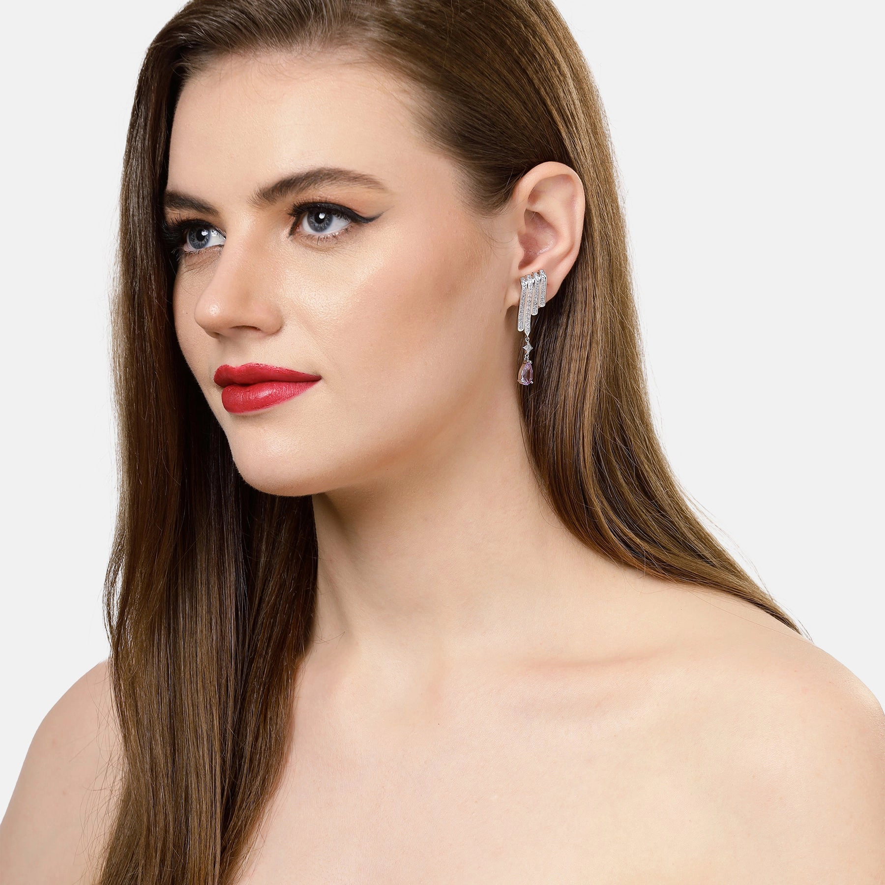 AGP PARIS Womens Angel Wing Drop Earrings