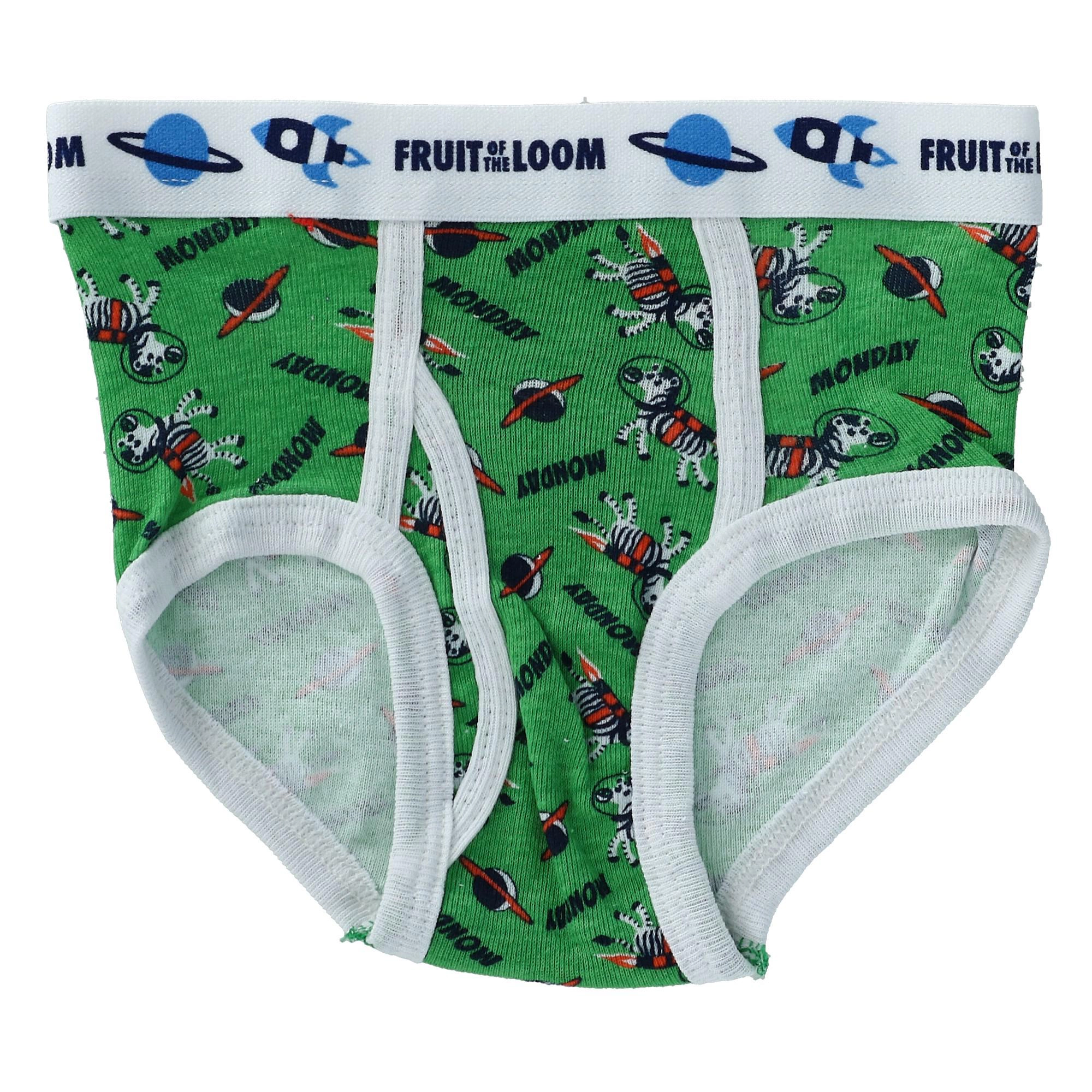 Fruit of the Loom Toddler Boys Days of the Week Brief Underwear (Pack of 7)