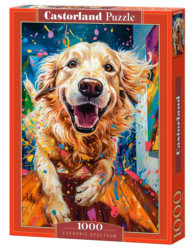 CASTORLAND 1000 Piece Jigsaw Puzzles, Euphoric Spectrum, Pet, Animal Puzzles, Dog, Adult Puzzle, Castorland C-105182-2