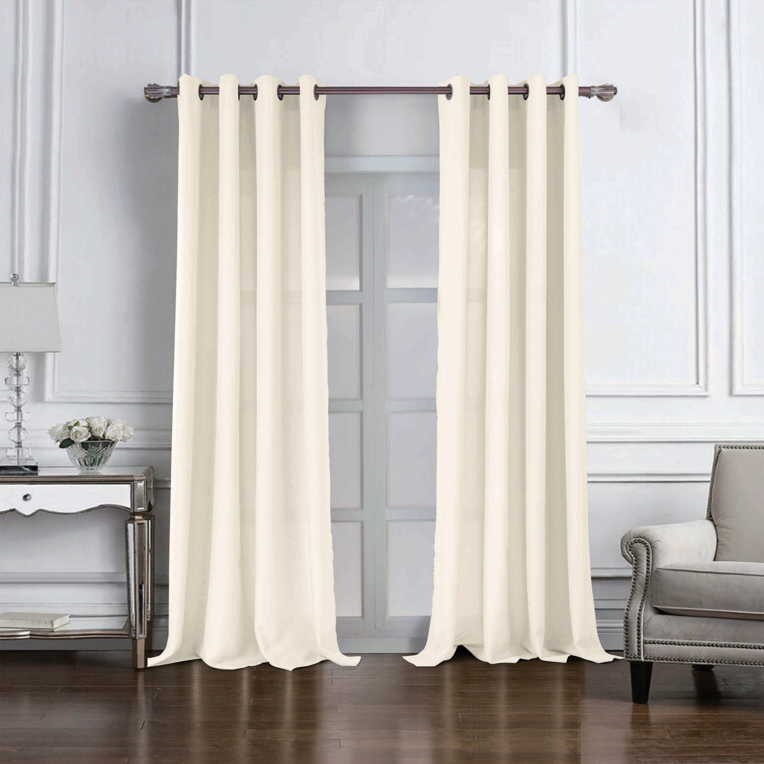 RT Designers Collection Cole Textured Grommet Room Darkening Curtain Panel 54" x 84