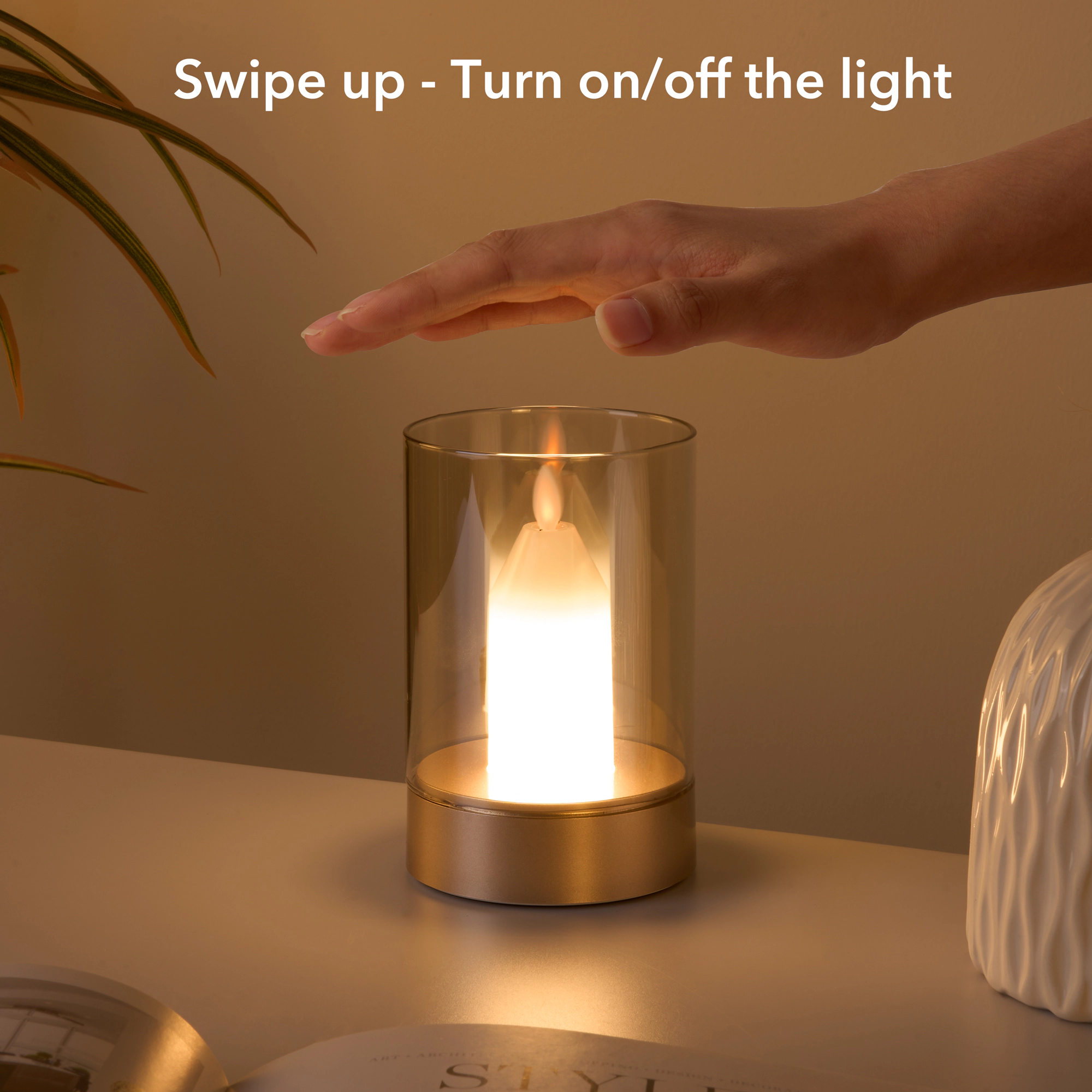 EP LIGHT Flameless Candle Table Lamp LED Night Light Motion Sensor