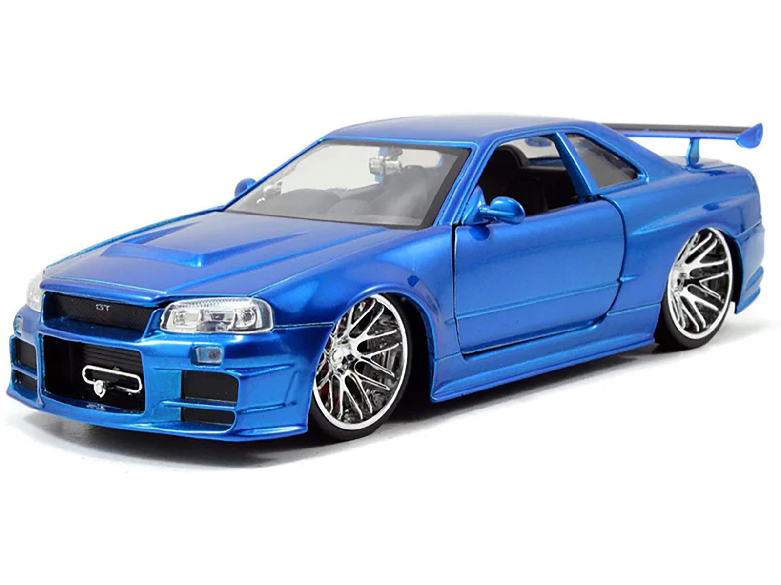 Jada Brian's Nissan GTR Skyline R34 RHD (Right Hand Drive) Blue 25th Anniversary "Fast & Furious" Movie 1/24