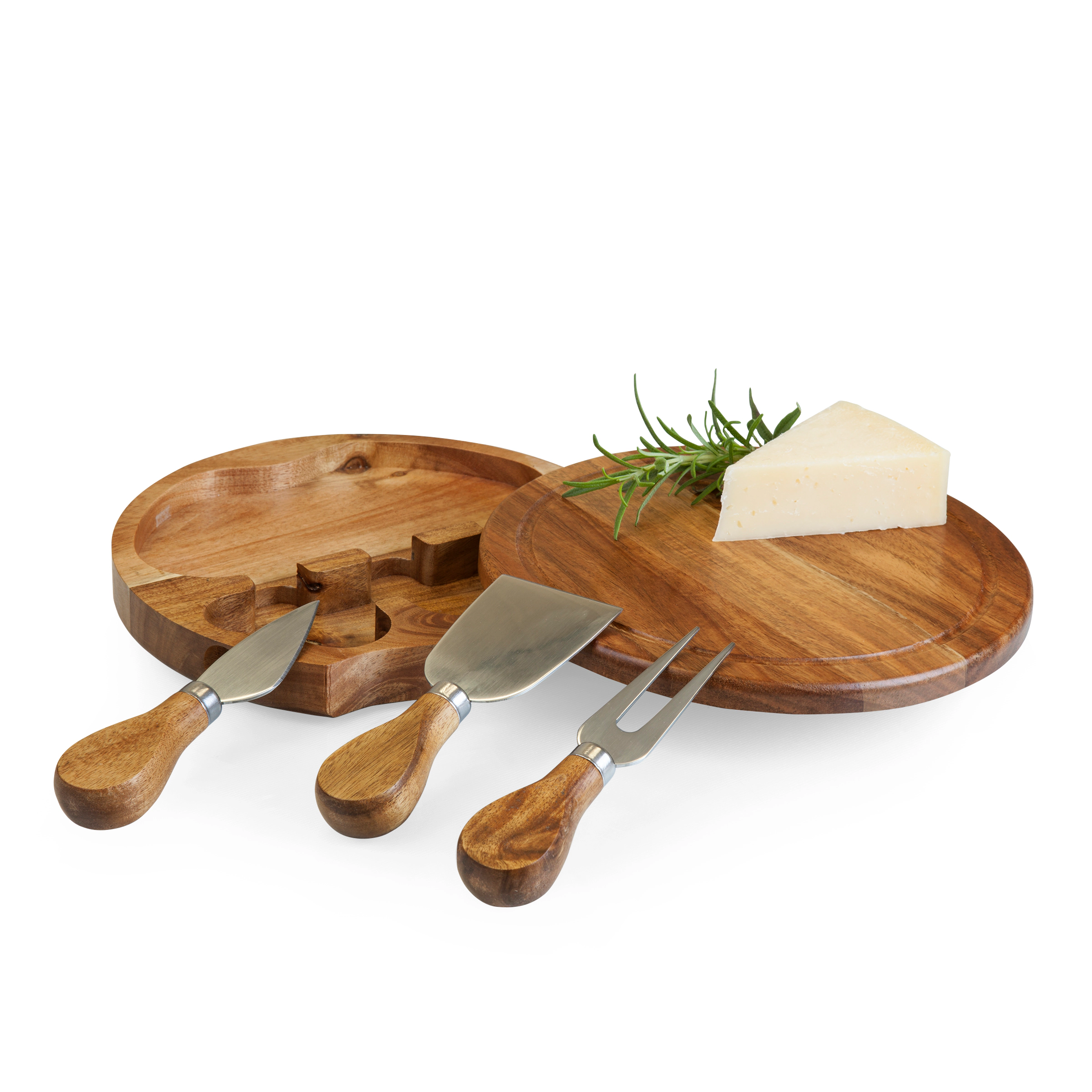 TOSCANA Acacia Brie Cheese Cutting Board & Tools Set