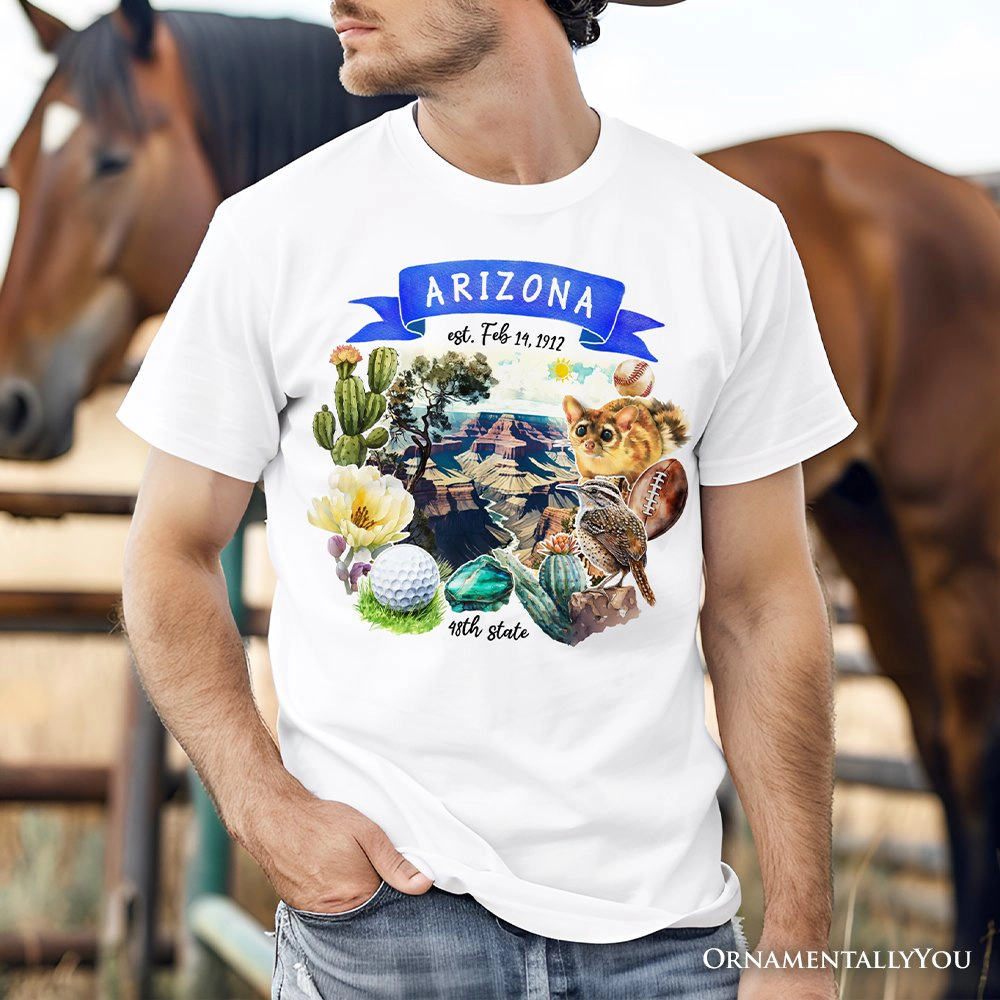 OrnamentallyYou Unisex Artistic Arizona State Themes And Landmarks T-Shirt
