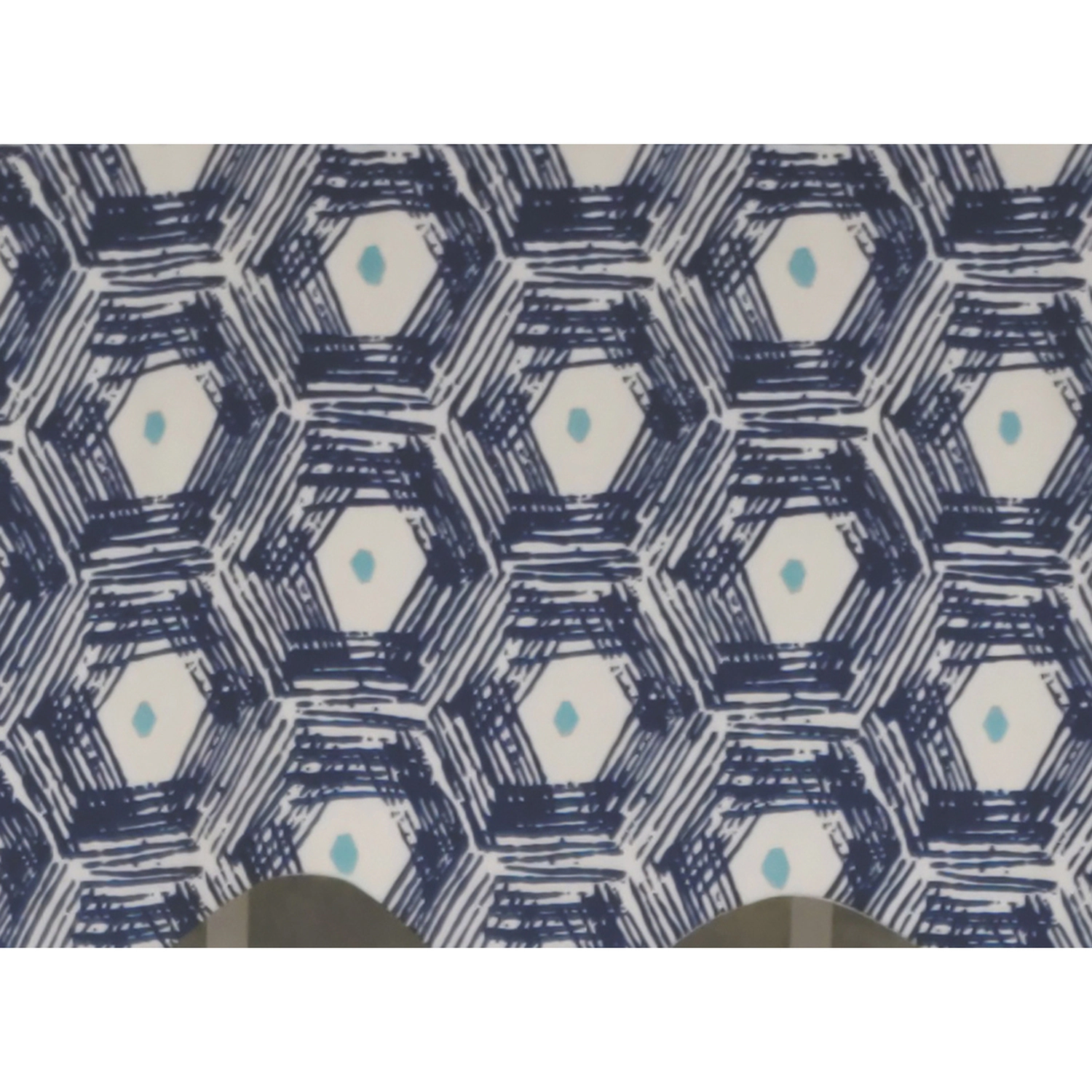 RLF Home 3" Rod Pocket High Quality Fabric Jerin Regal Valance for Windows 50" x 17" Navy
