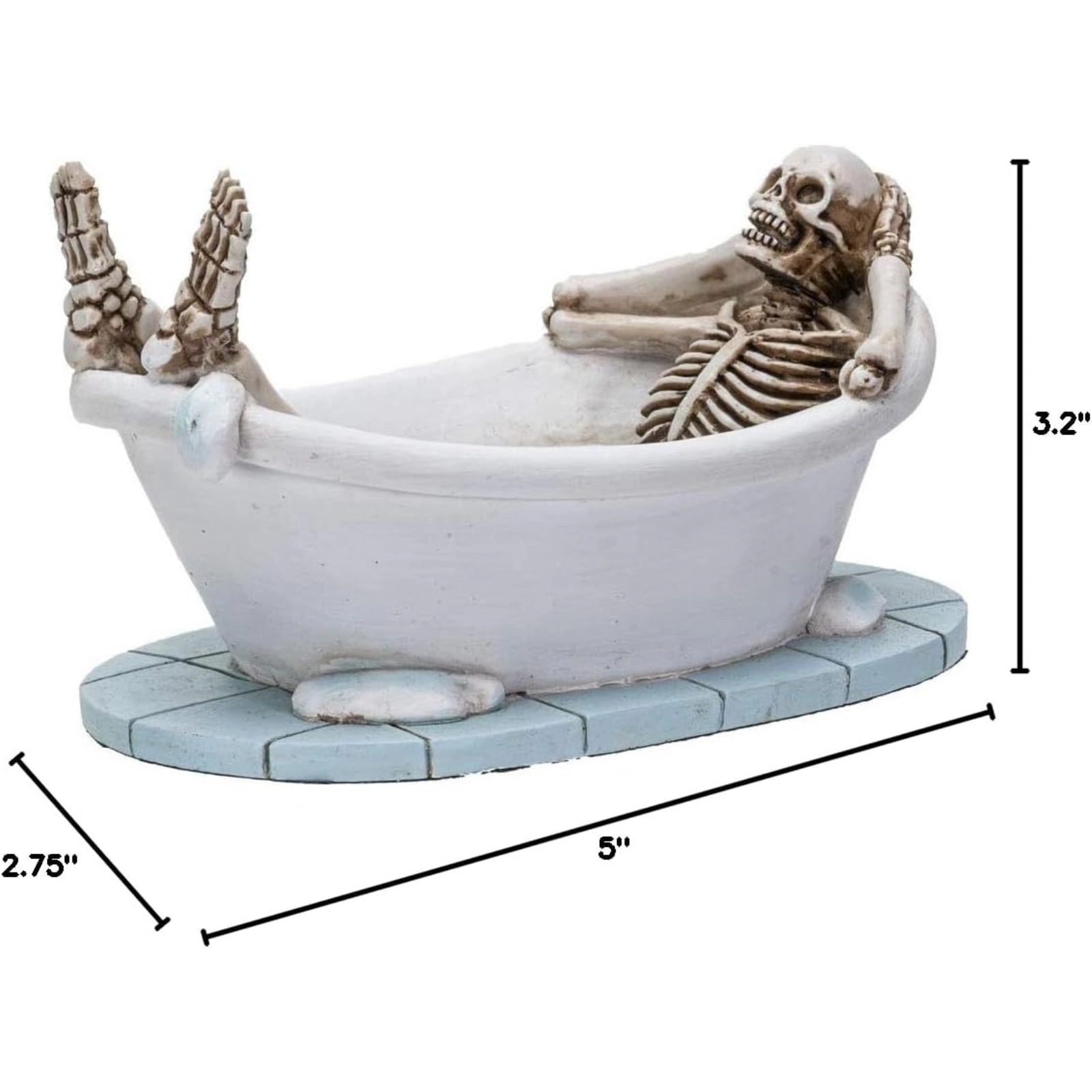 Pacific Giftware Life After Death Skeleton in The Bath Tub After Life Home Decor Resin Figurine 5 x 2.75 inch
