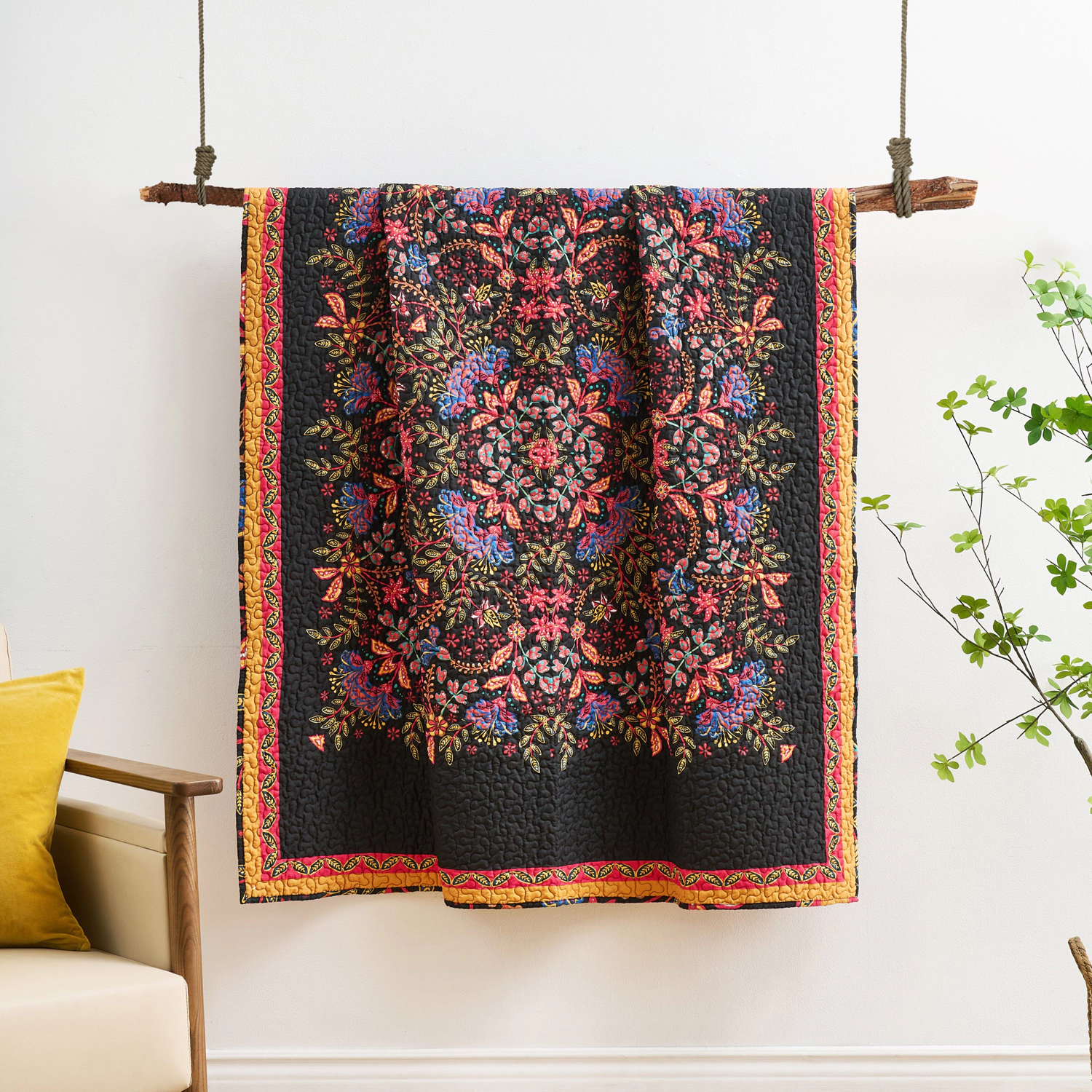 Greenland Home Fashions 100% Brushed Microfiber face 100% cotton back Jessa Accessory Throw Midnight