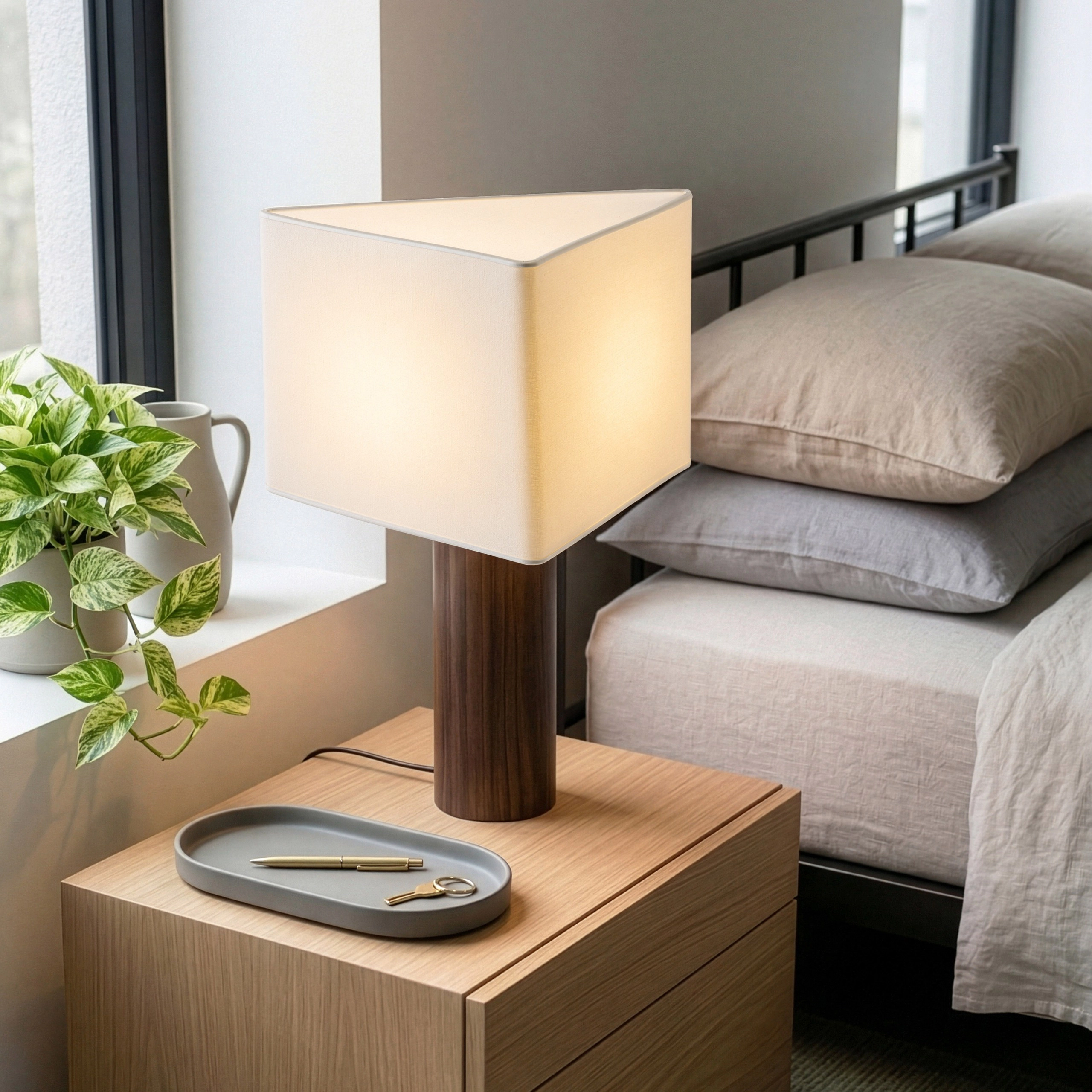 Brightech Koa Wood LED Table Lamp