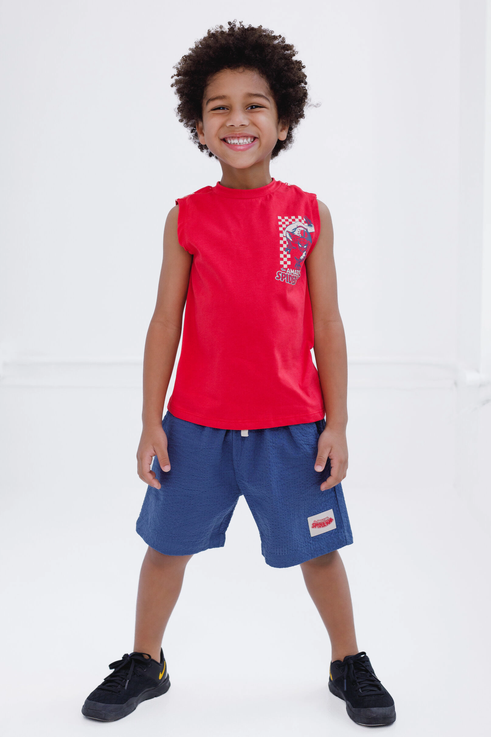 Marvel Spider-Man Boys' Athletic 2-Piece Tank Top and Shorts Set