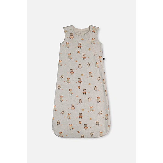 Deux par Deux Boys Organic Cotton Zip Sleep Sack with Woodland Animal Print