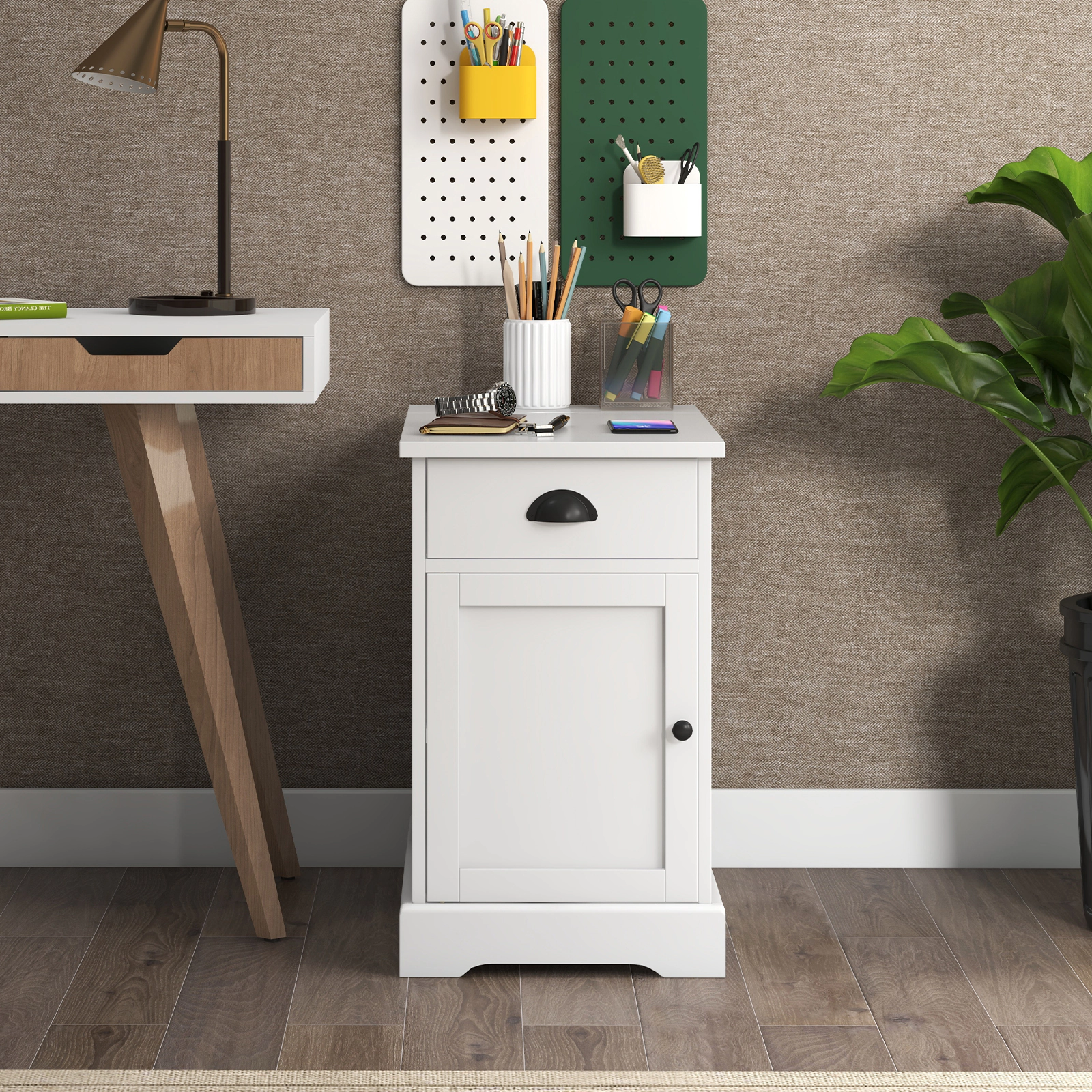 LJG End Table with Charging Station and Flip Top