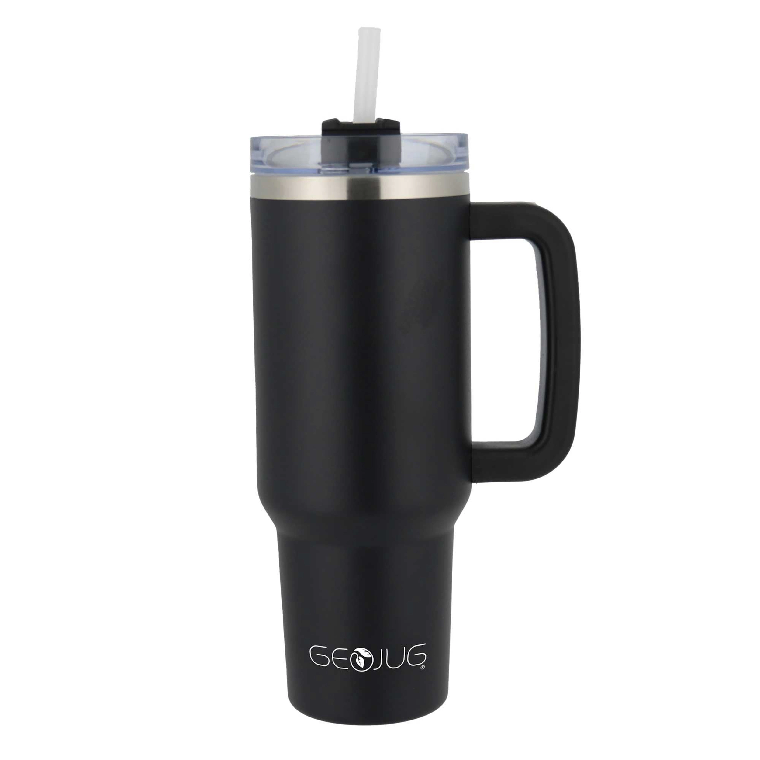 Brentwood GEOJUG 40oz Insulated Stainless Steel Tumbler Cup Cream with Handle