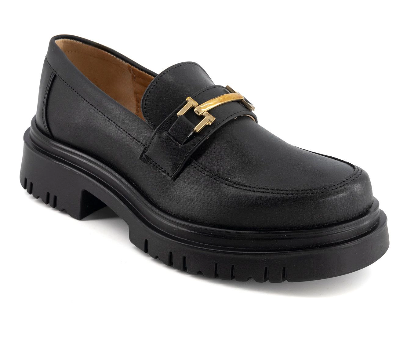 Andrea Womens Penny Loafers With Golden Ornament