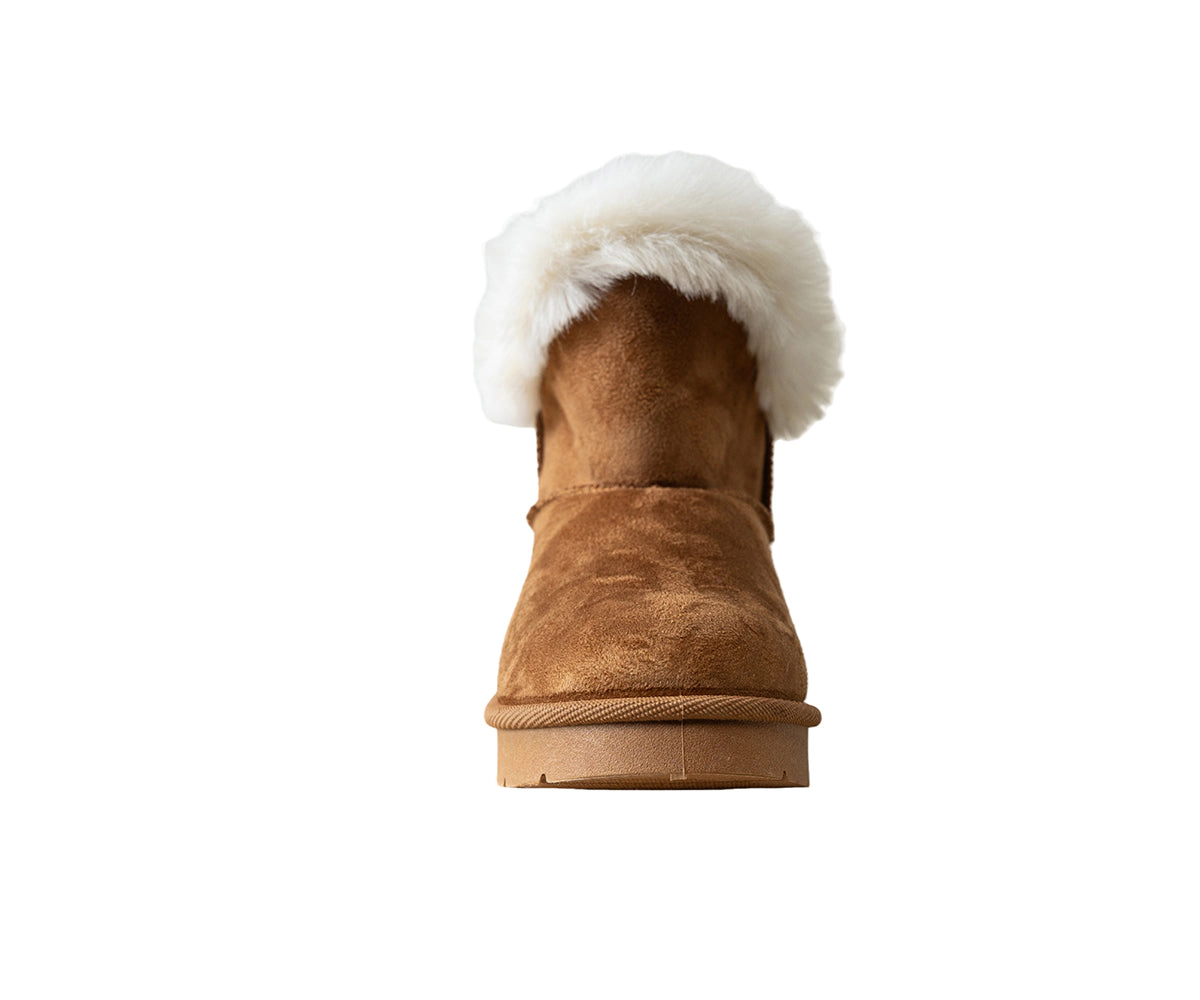 bebe Girl's Cozy Boot With Fur Trim