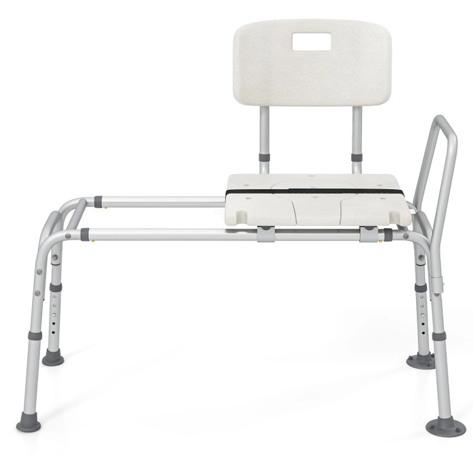 SUGIFT Sliding Tub Transfer Bench with 16.5 x 14 in Sliding Seat 350-lb Capacity White