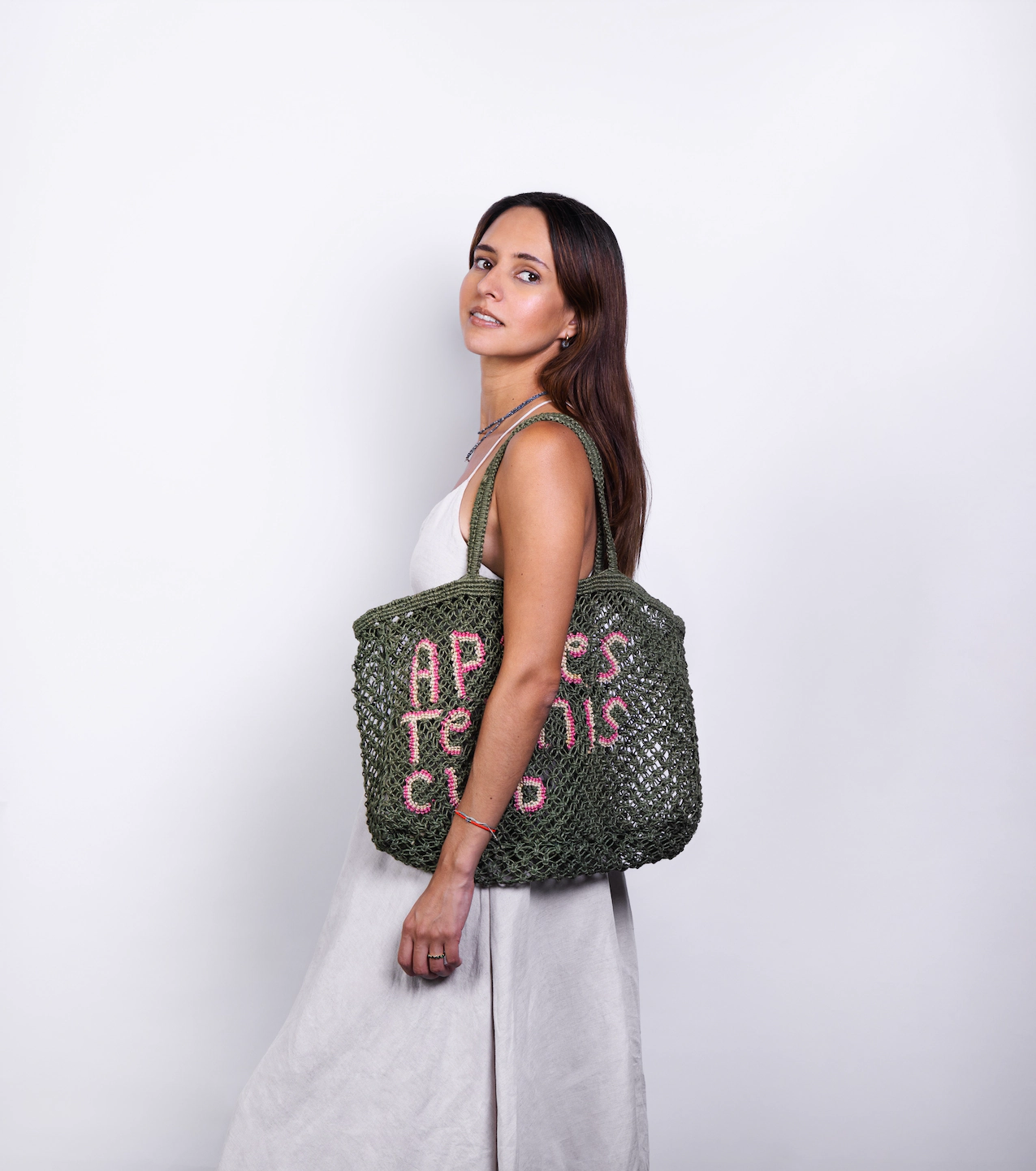 Tin Marin Apres Tennis Club Woven Jute Tote