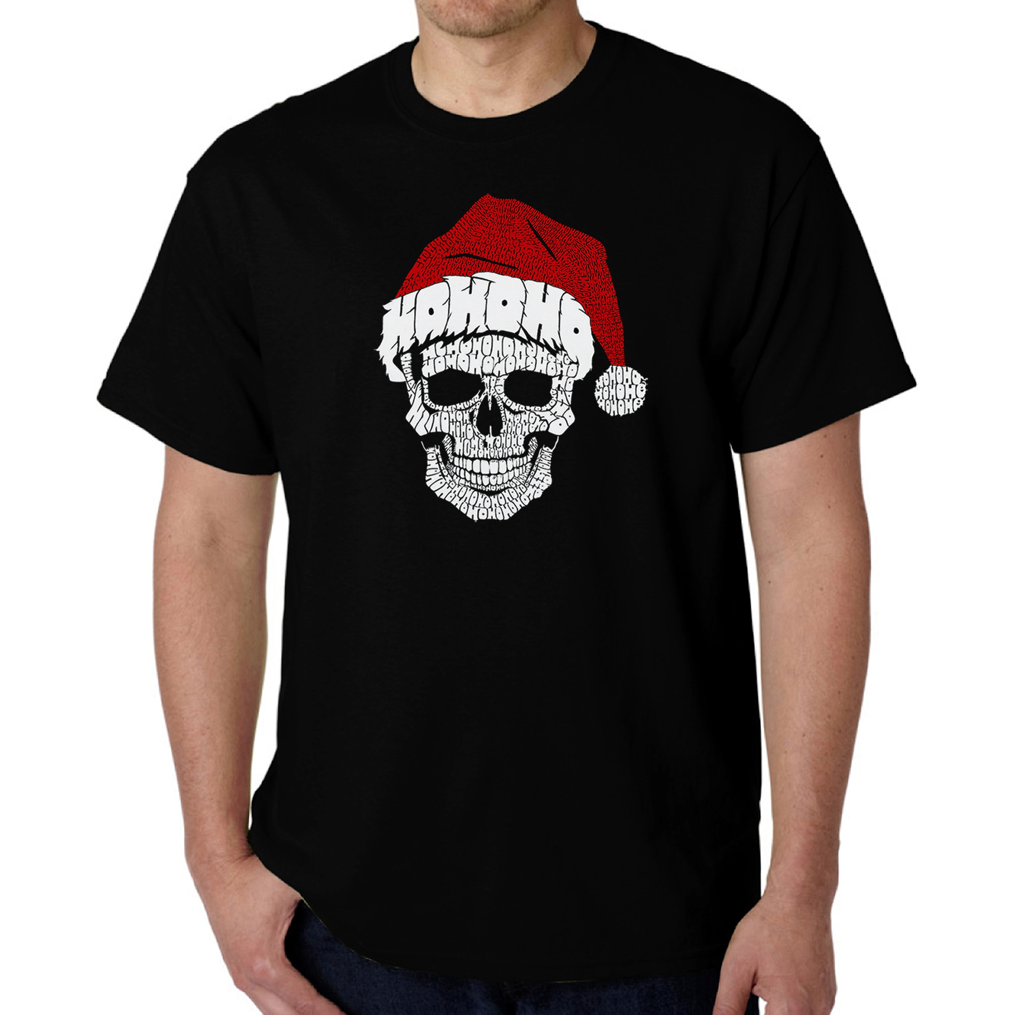 LA Pop Art Men's Word T-Shirt - Santa Skull