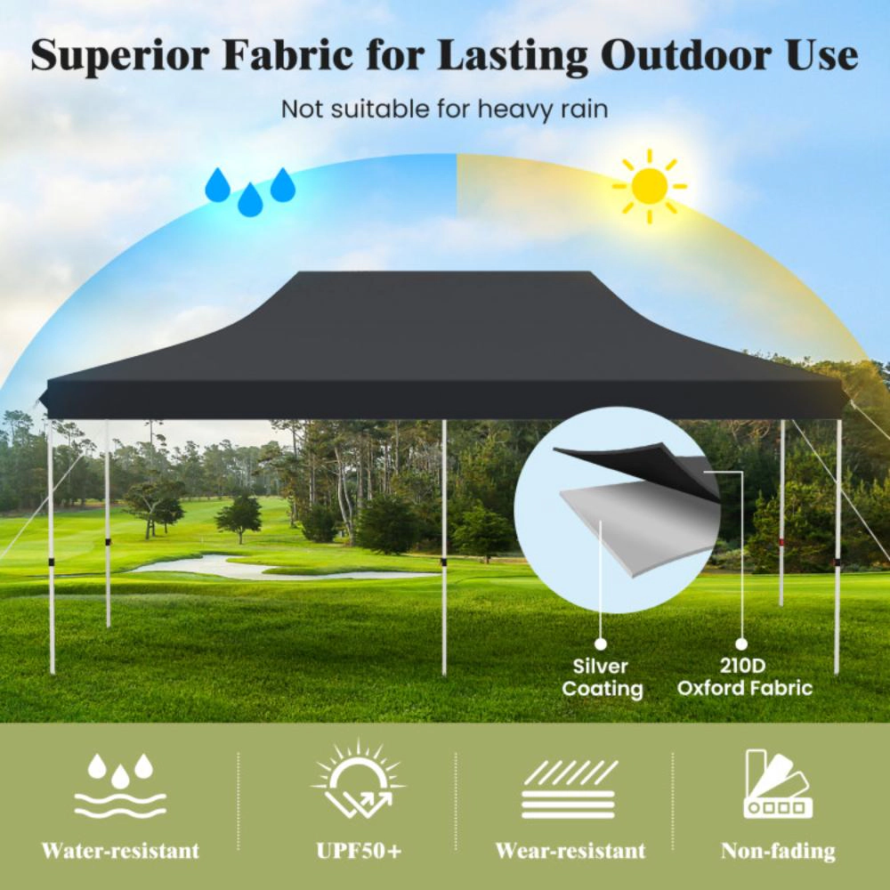 Hivvago 10 X 20 FT Pop up Canopy Tent Foldable Portable Outdoor Gazebo with Carry Bag