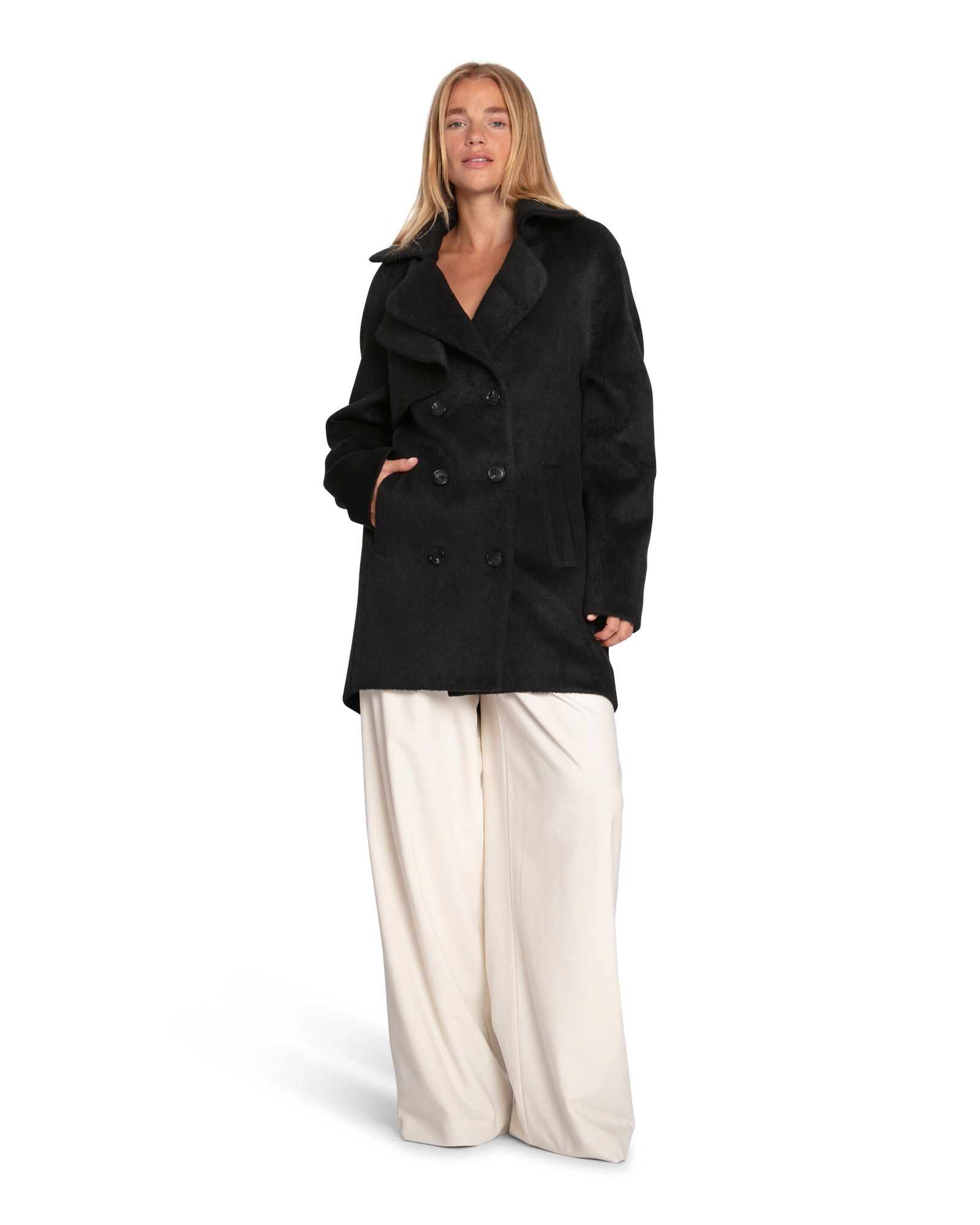 Belle & Bloom Womens Wanna Be Loved Wool Blend Peacoat