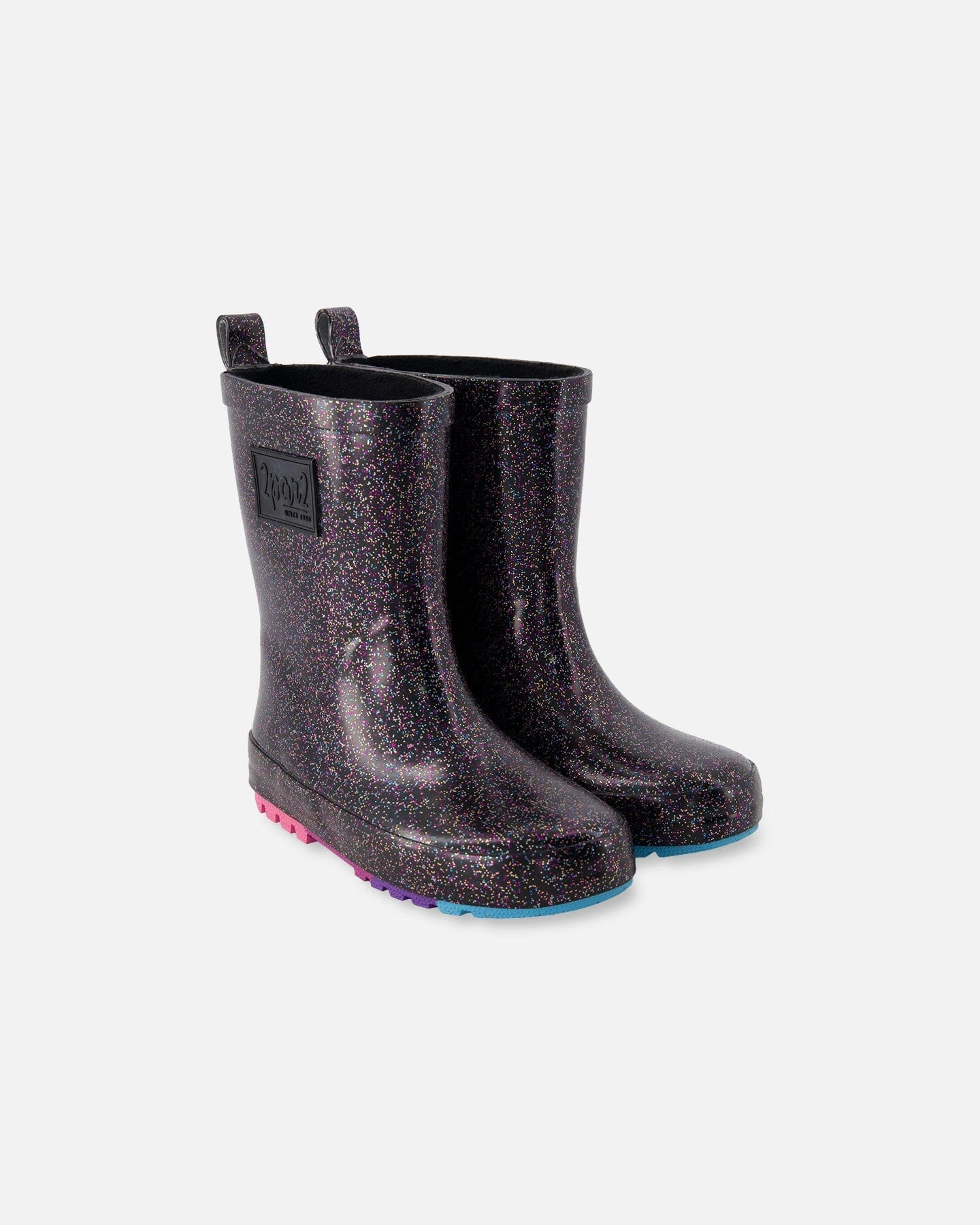 Deux par Girls Rain Boots Rubber Glitter