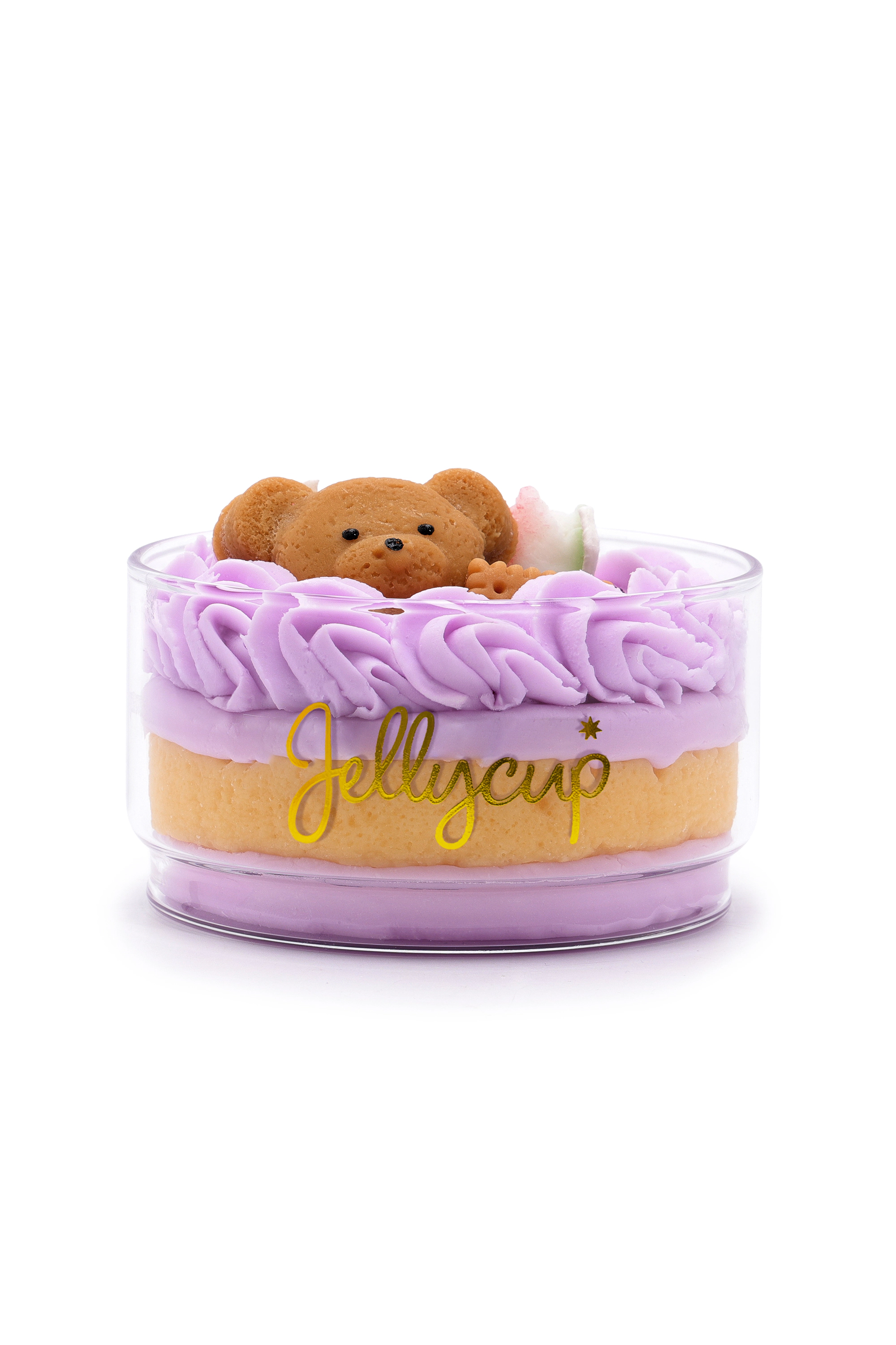 Jellycup Unisex Lavender Cream Scented Cake Soy Wax Candle